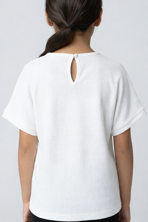 Girls Plain Half Sleeves T-Shirt