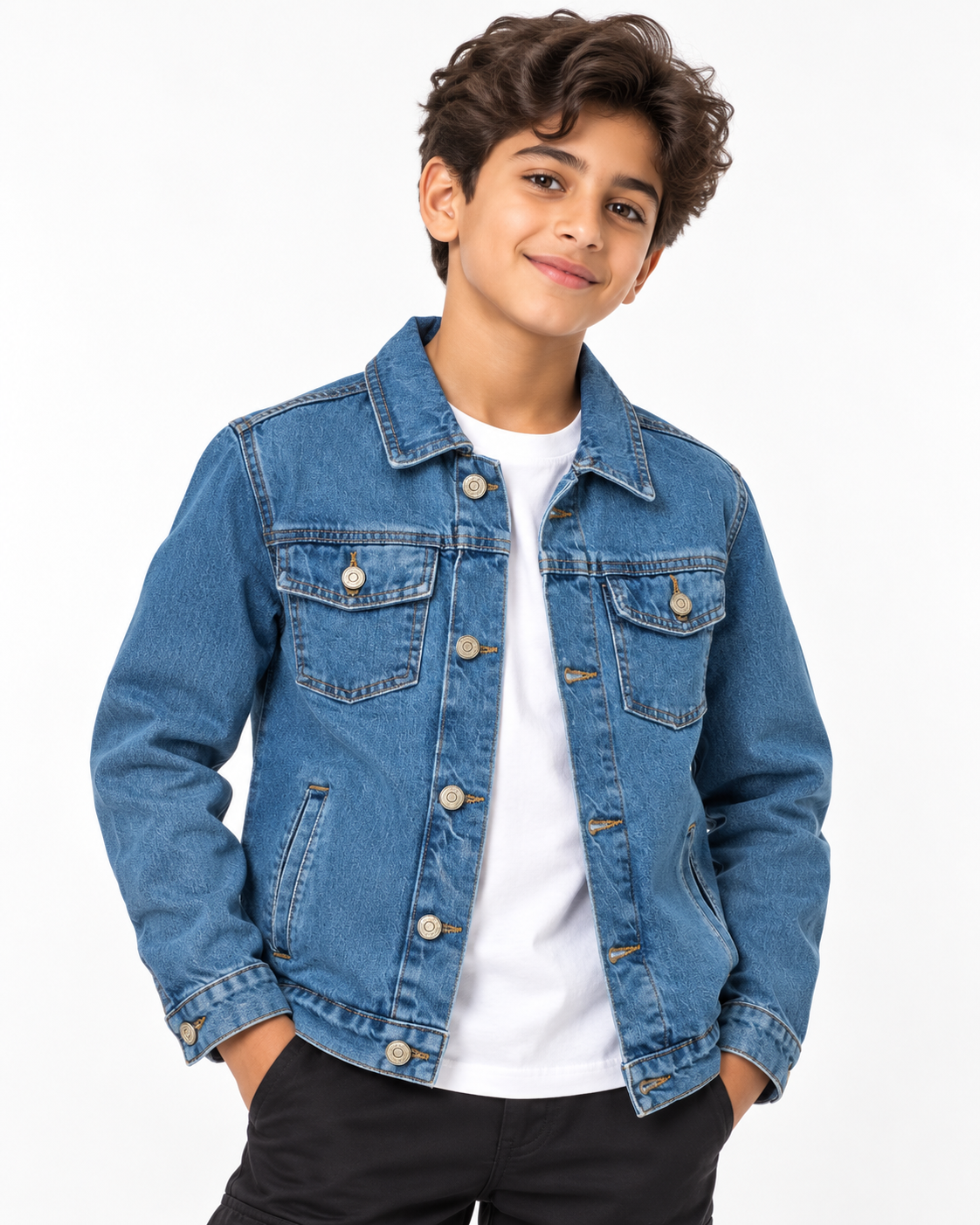 Boys Jeans Jacket W/2Pocket