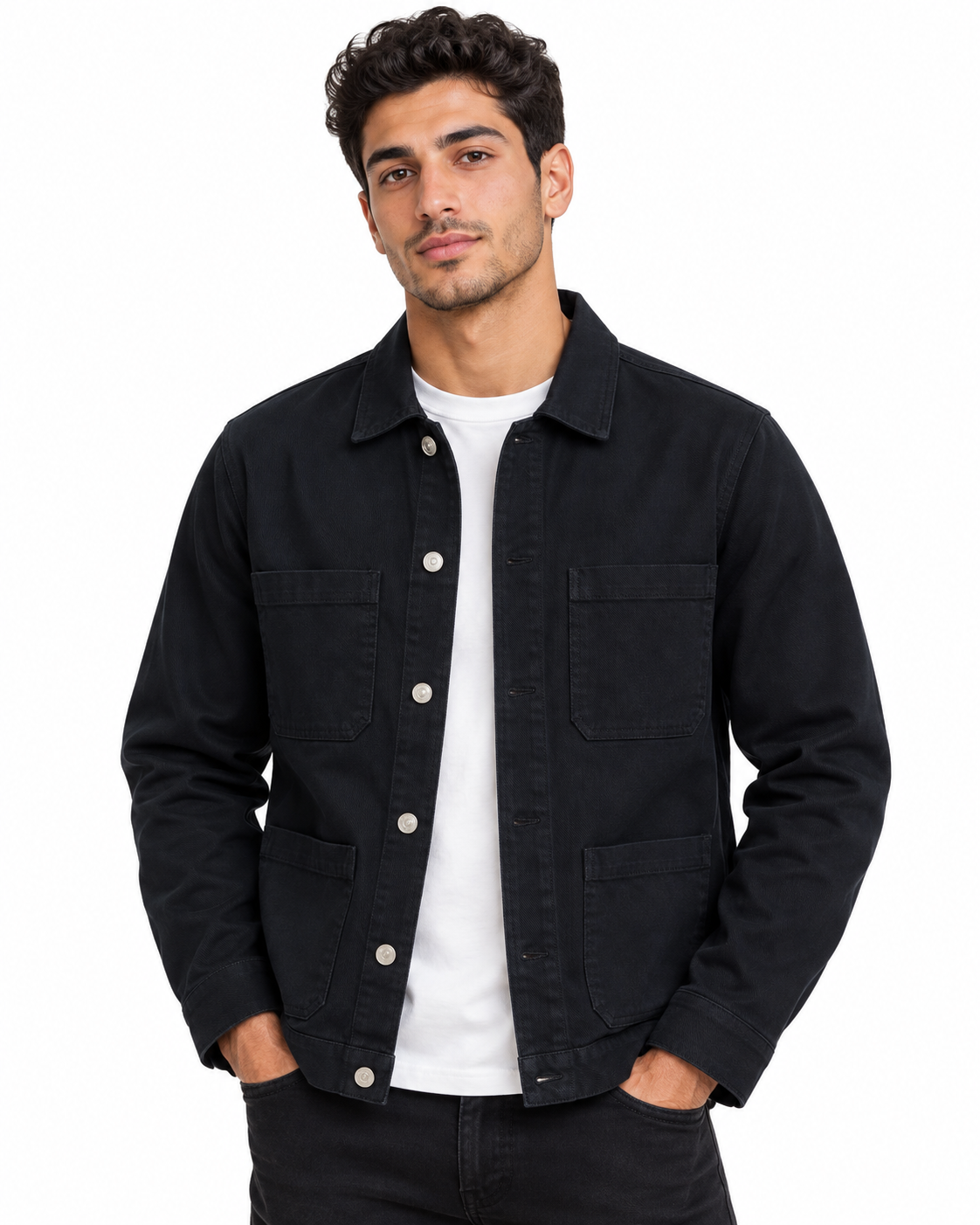 Men Gabardine Jacket W/4Pocket