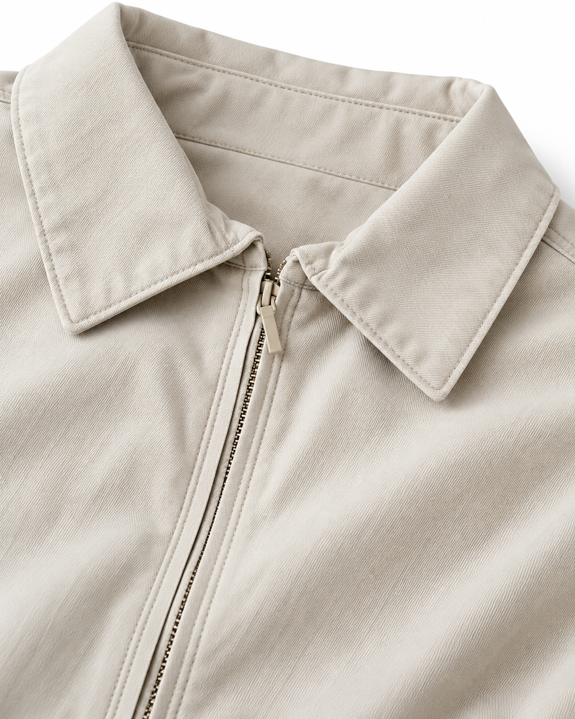 Women Gabardine Jacket W/Zipper