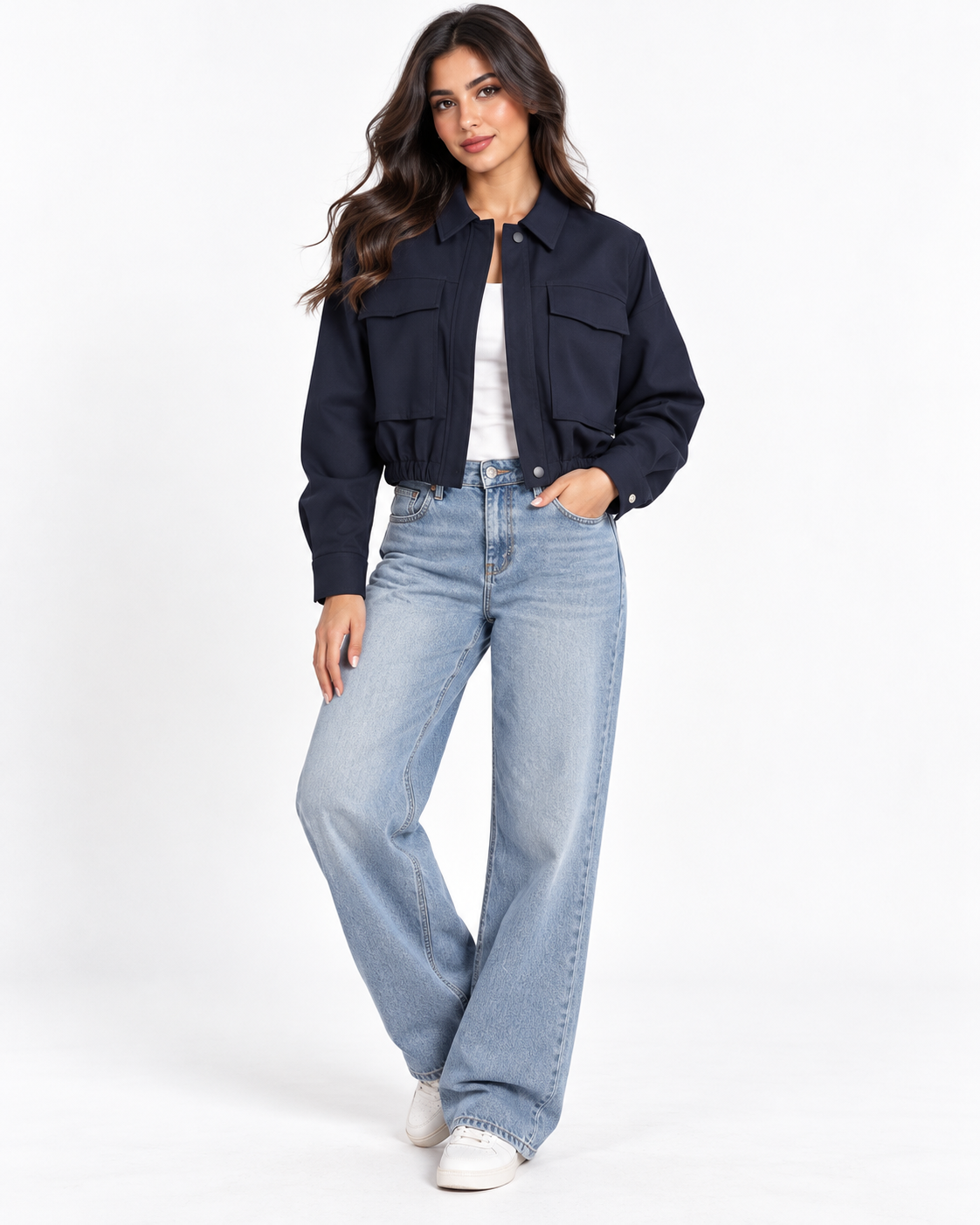 Women Gabardine 2Pocket Jacket