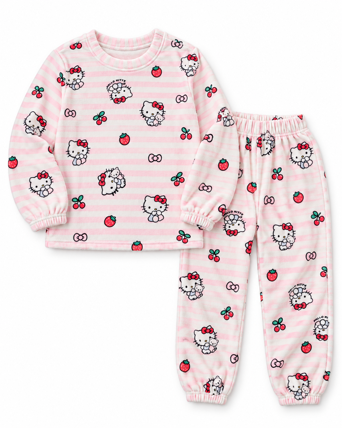 Girls Printed Kitty Pyjama
