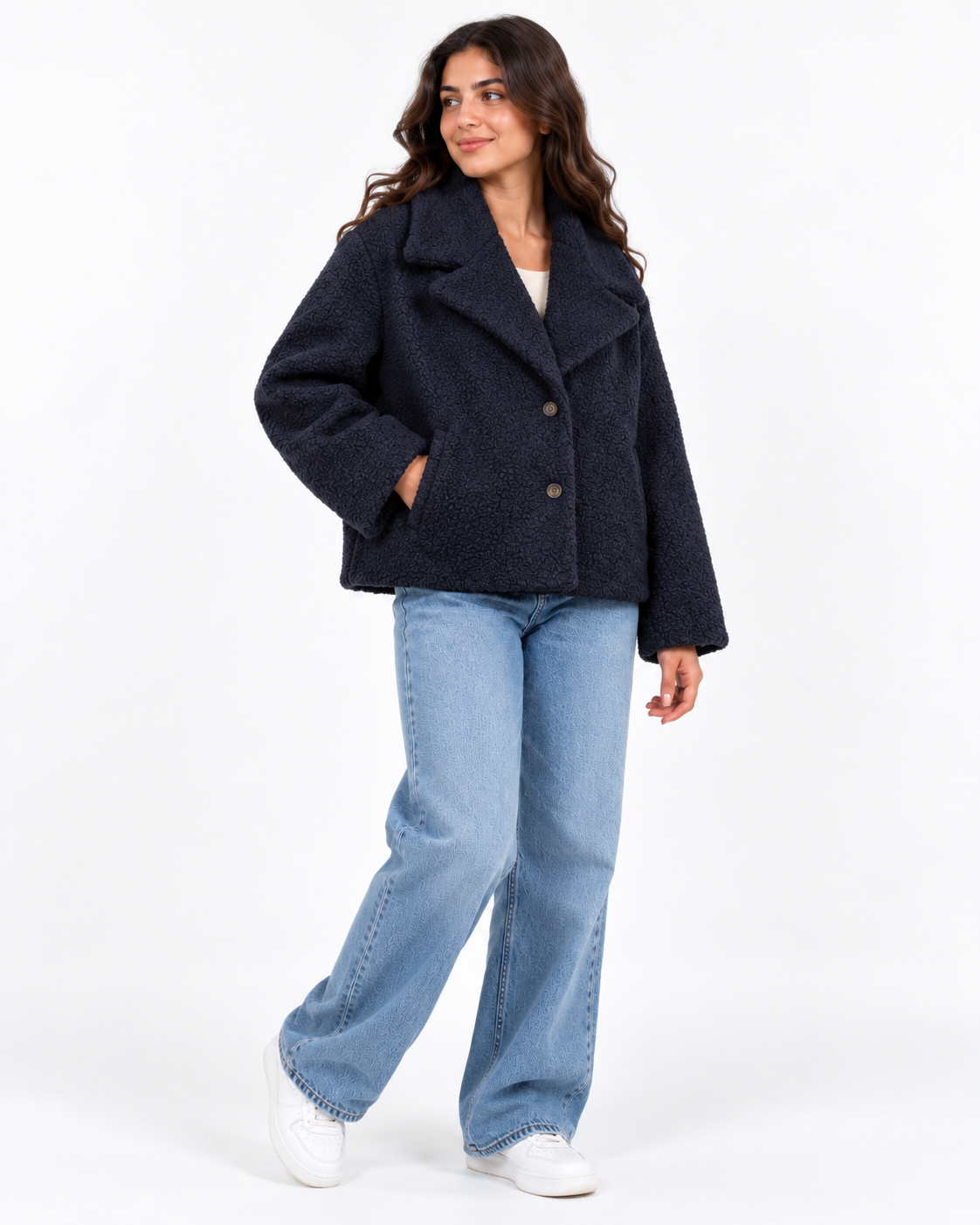 Women Fur Jacket W/2 Pocket