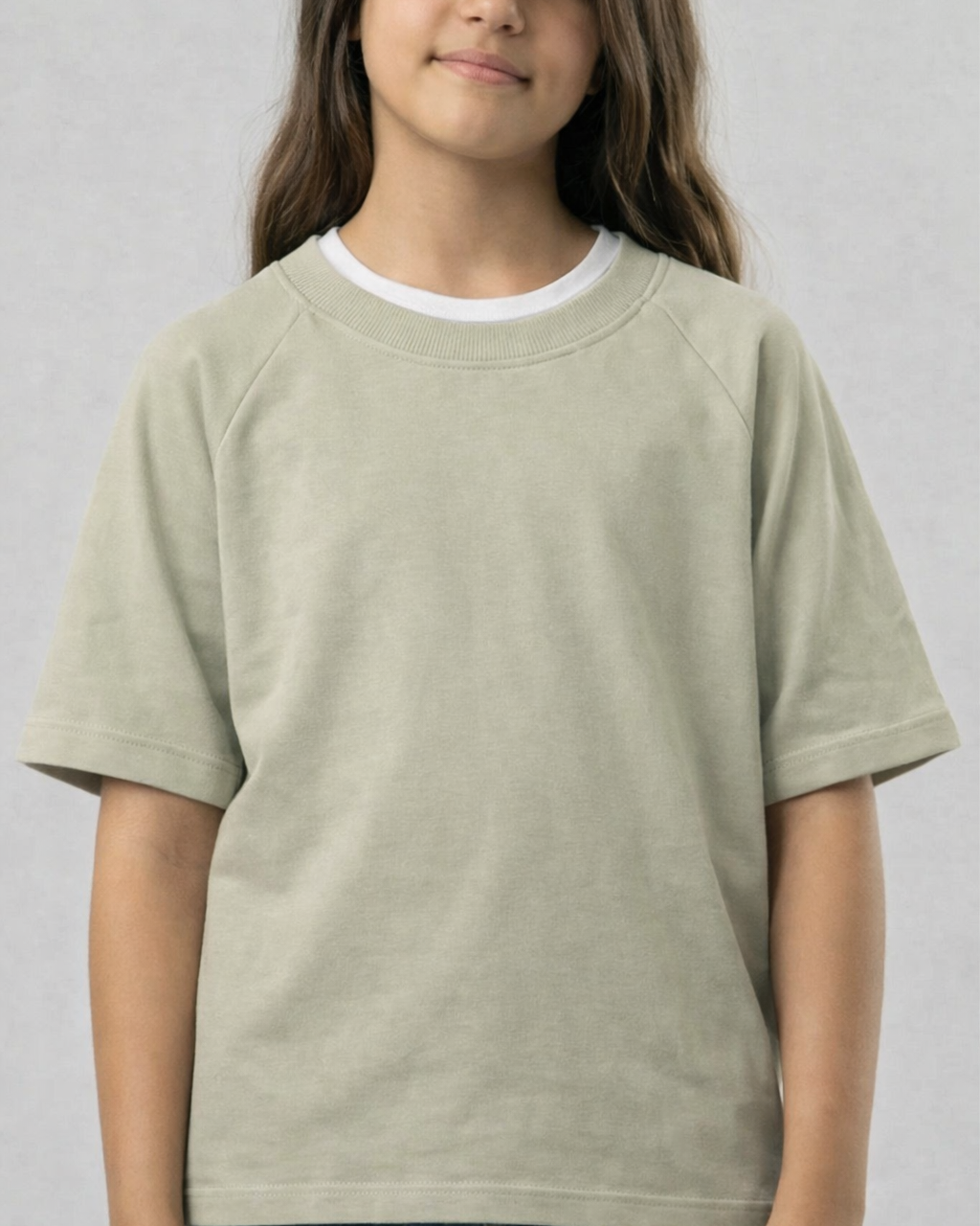Girls Plain Half Sleeves T-Shirt