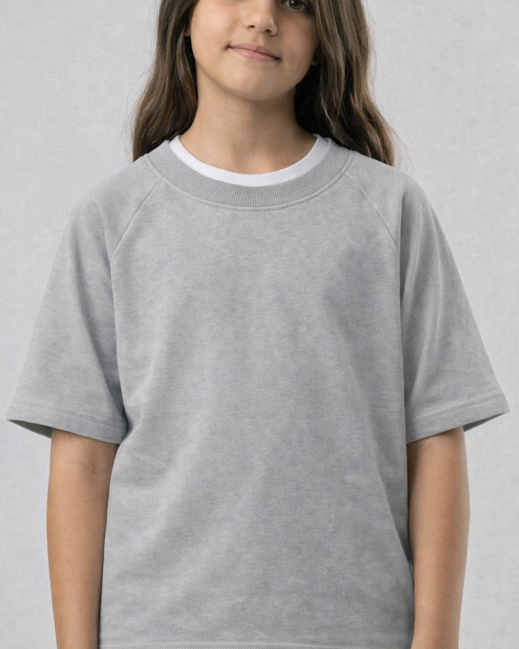 Girls Plain Half Sleeves T-Shirt