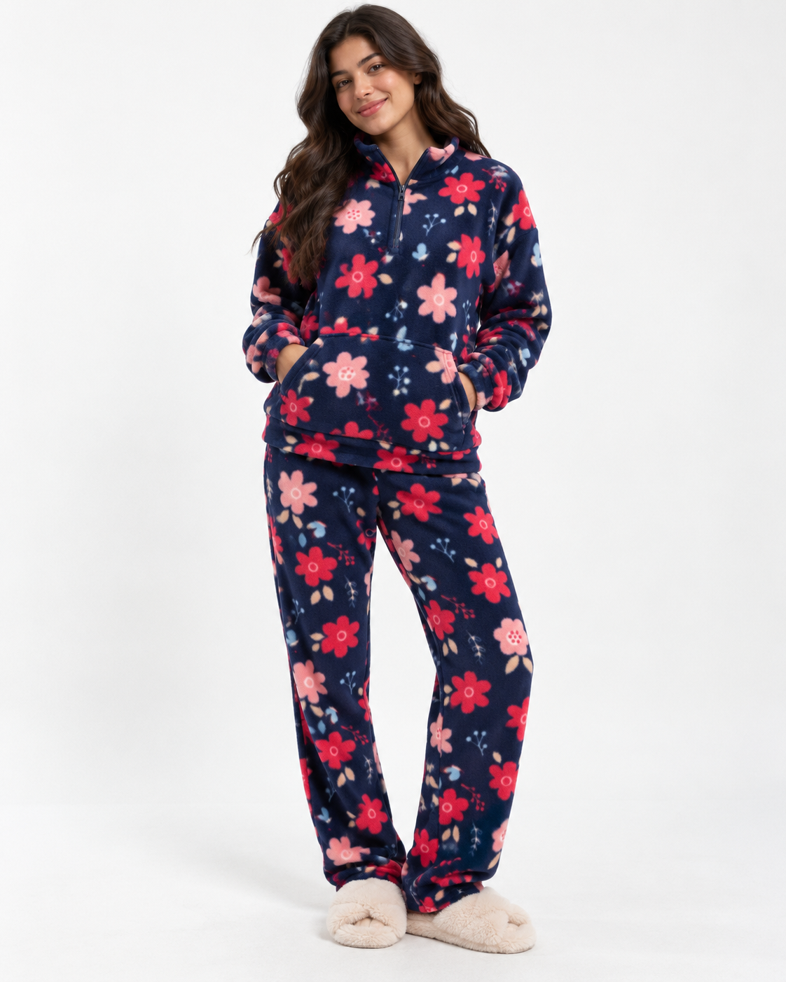 Women Pyjama W/Half Zipper