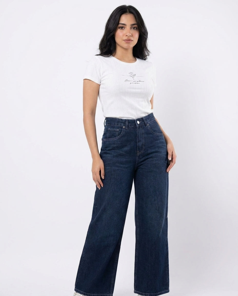 Women Jeans Pant Wide Leg