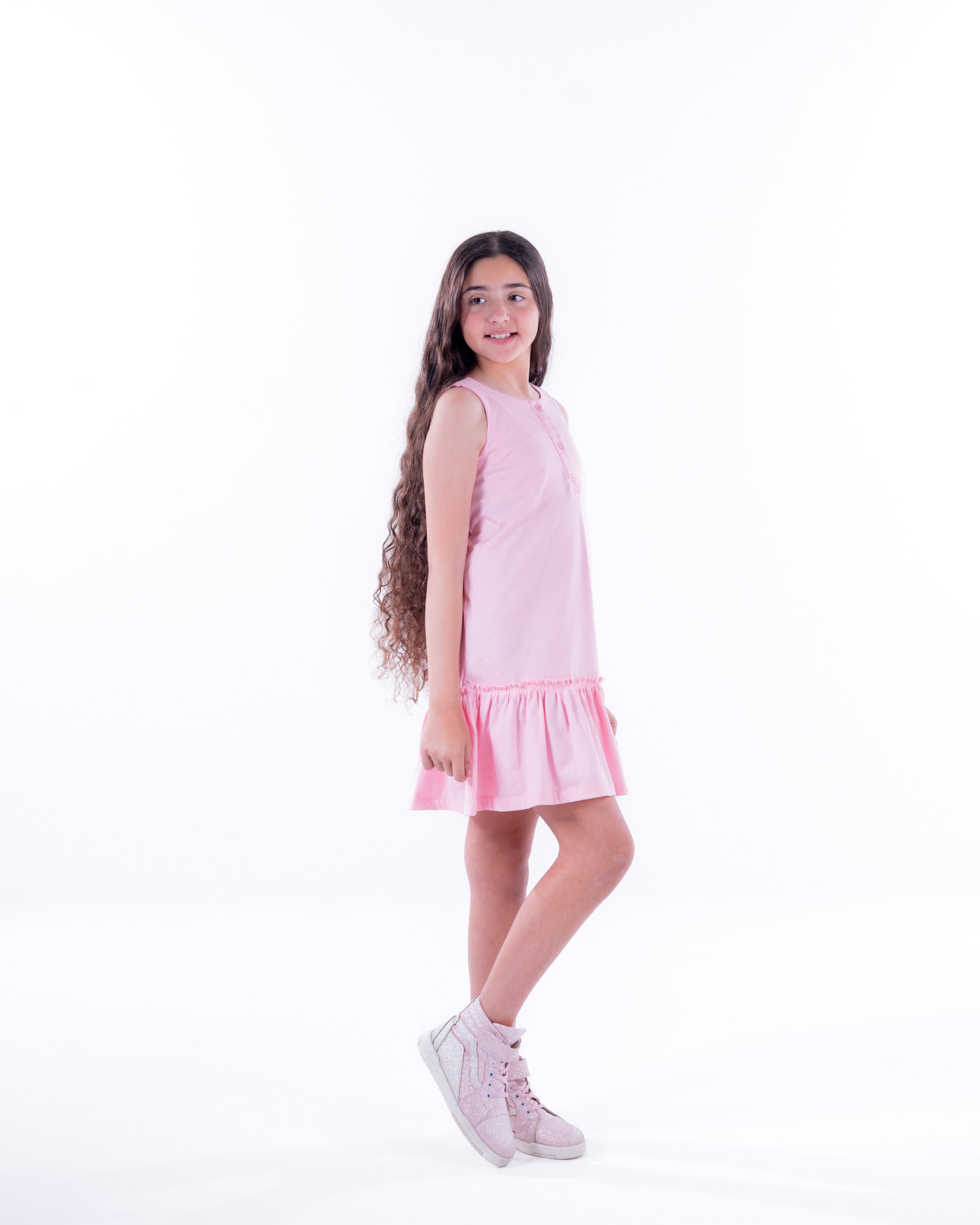 Girls Plain Cut Dress