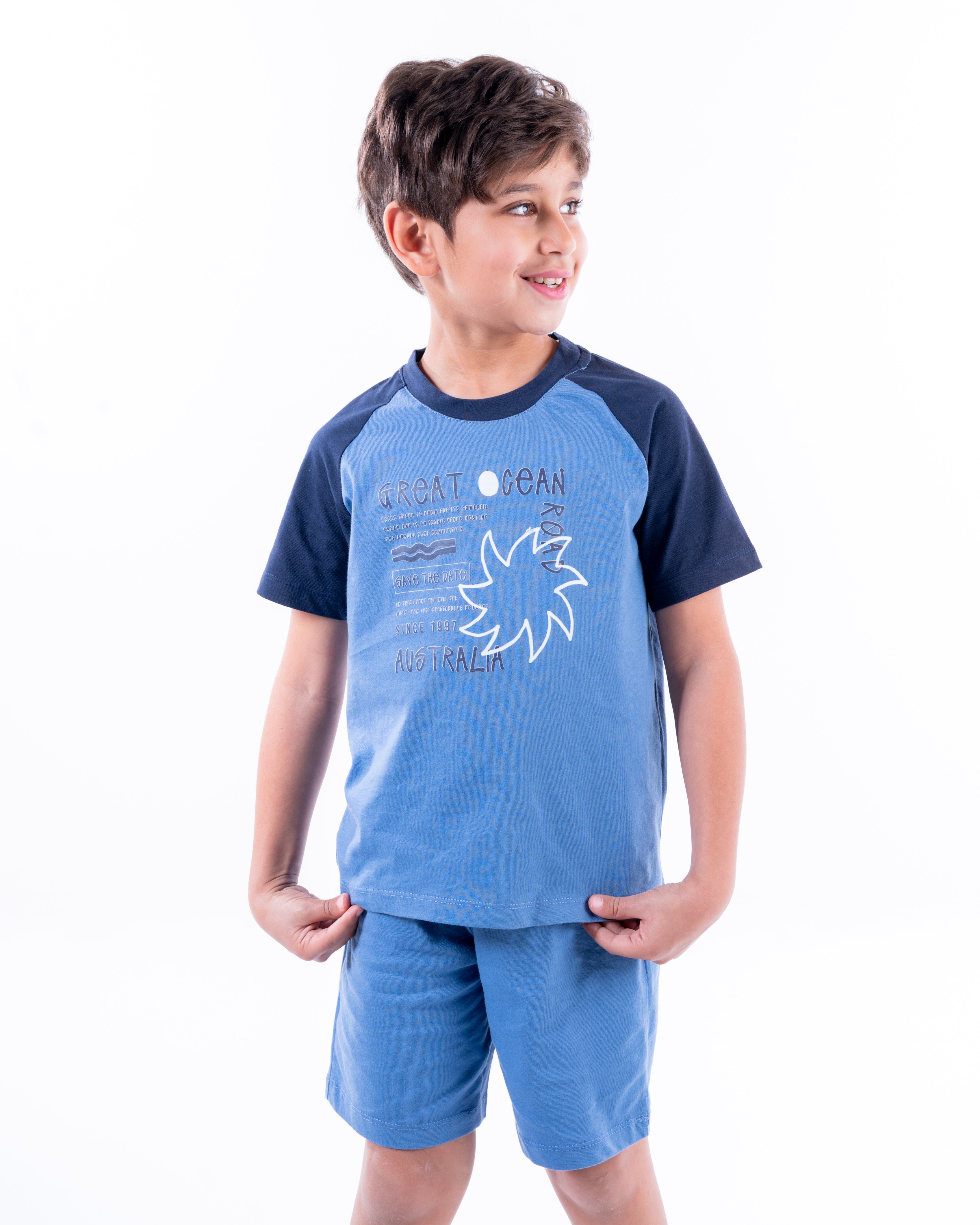 Boys Printed Half Sleeves Pyjama