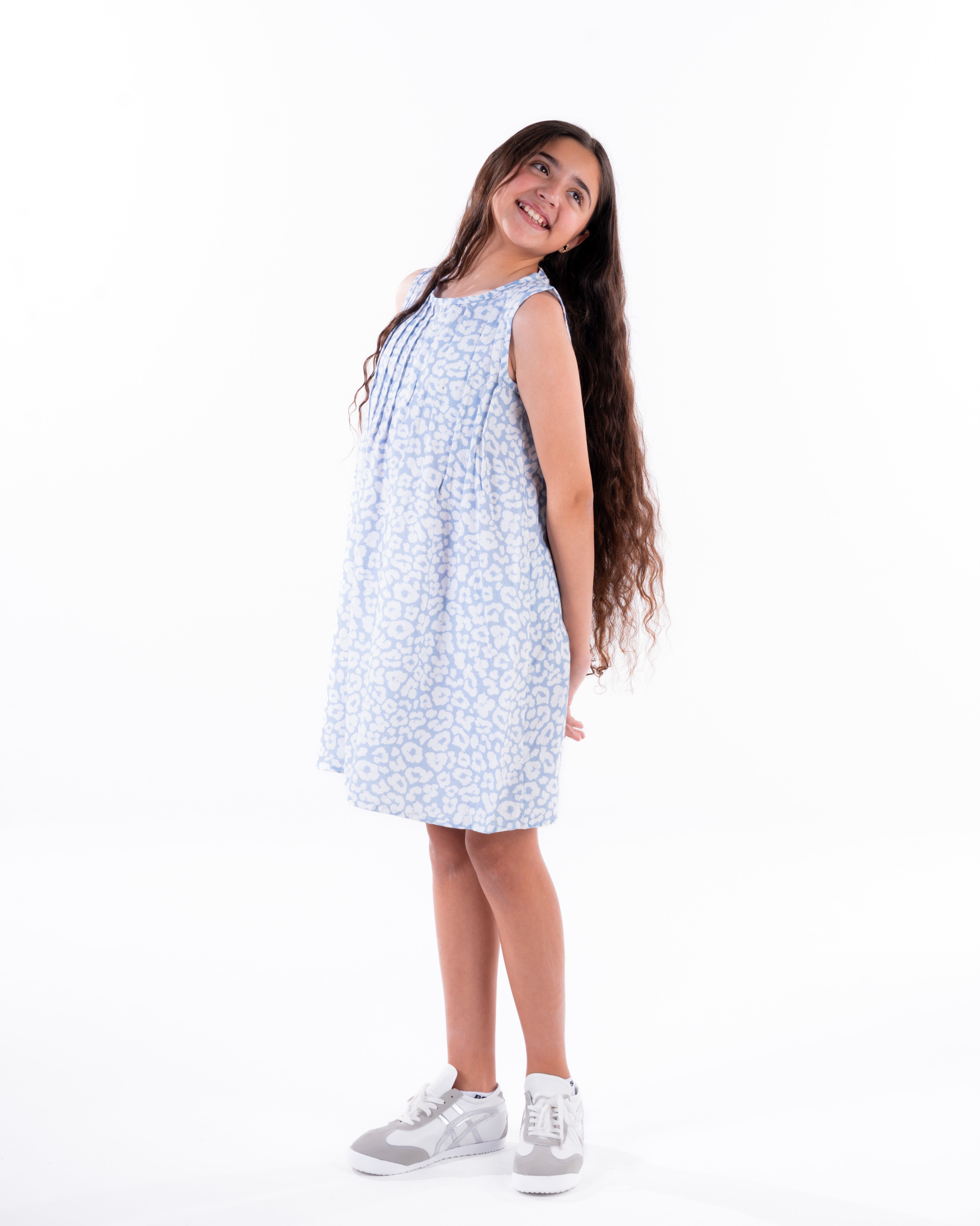 Girls Printed Sleeveless Dress