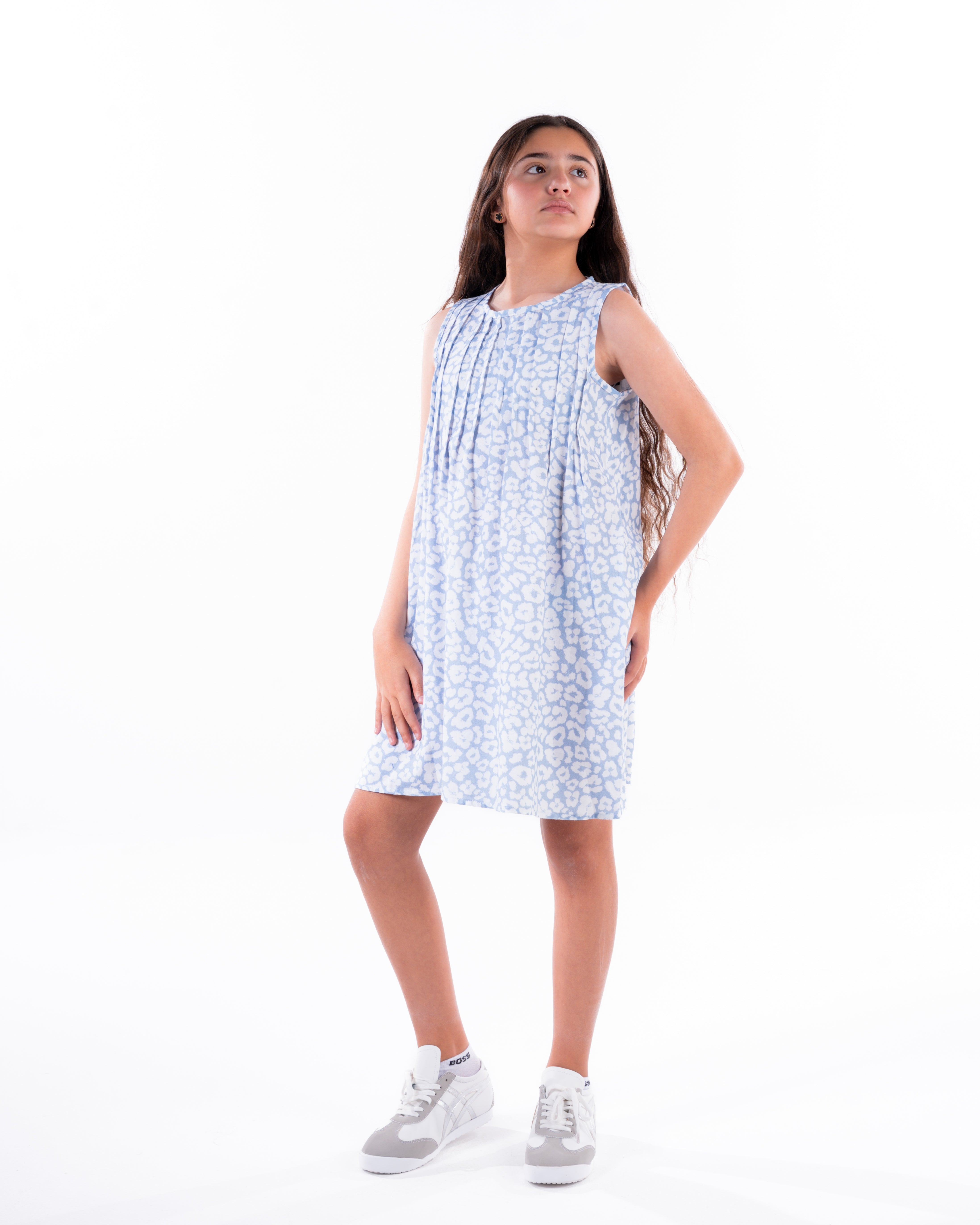 Girls Printed Sleeveless Dress