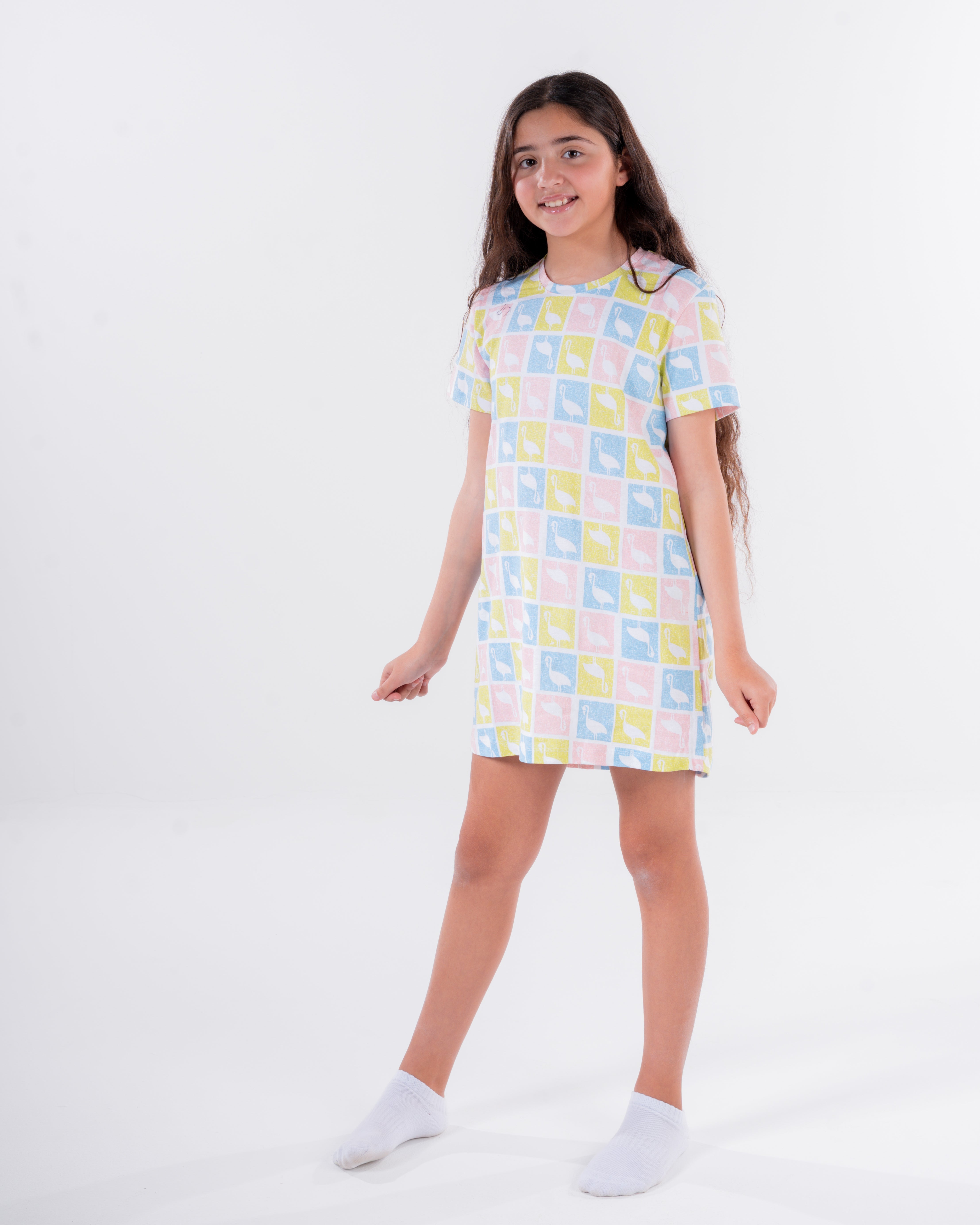 Girls Printed Flamingo Nightgown