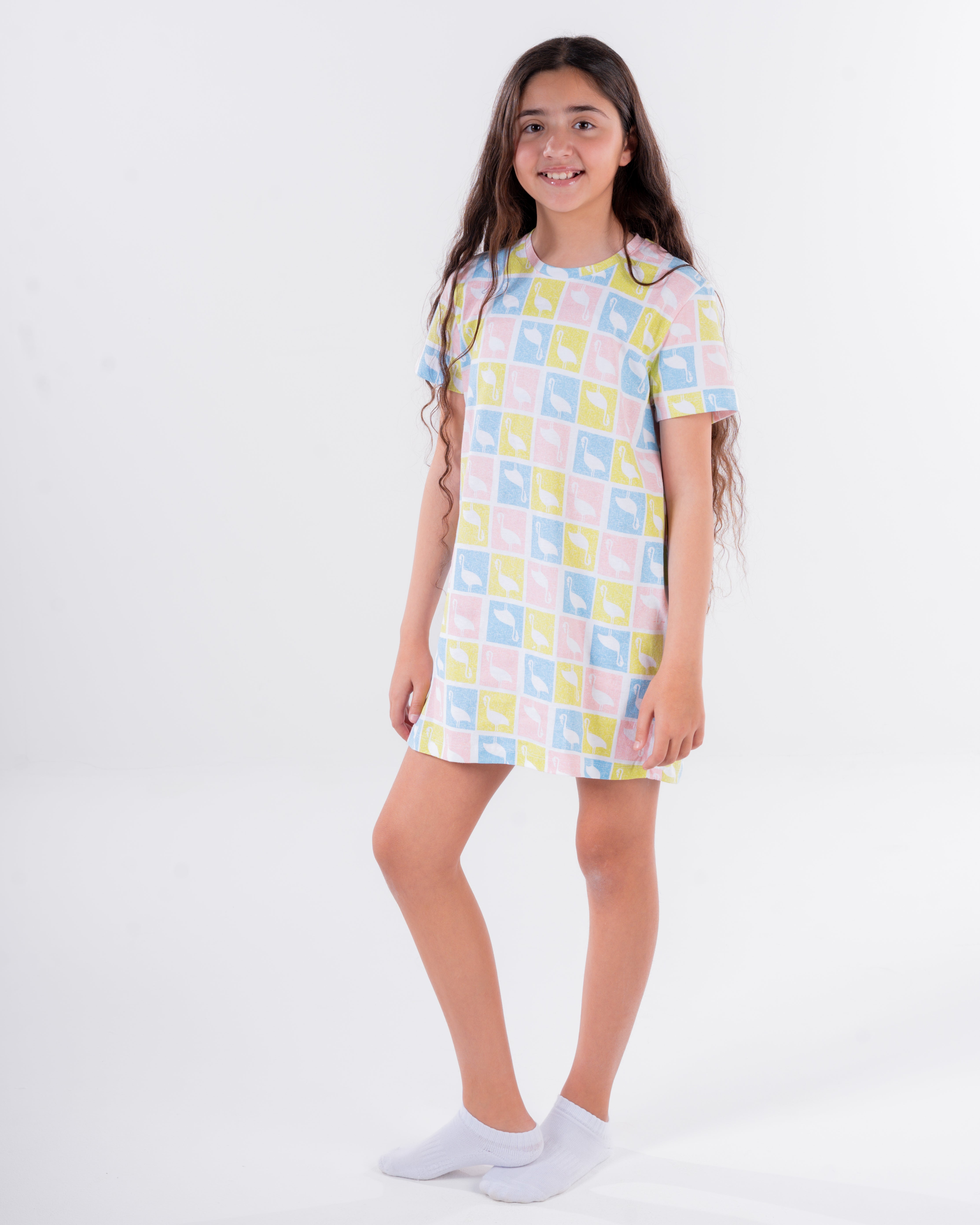 Girls Printed Flamingo Nightgown