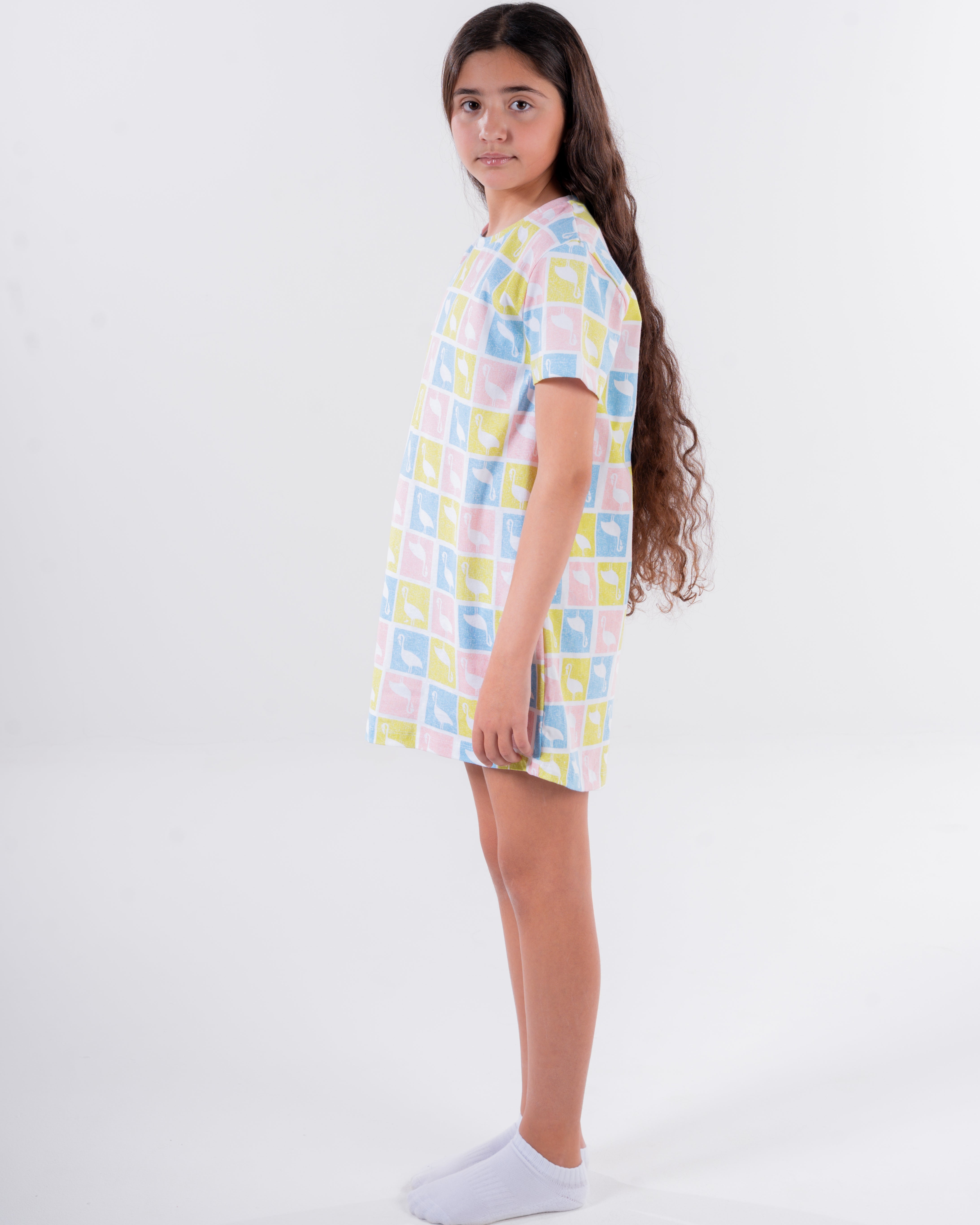 Girls Printed Flamingo Nightgown