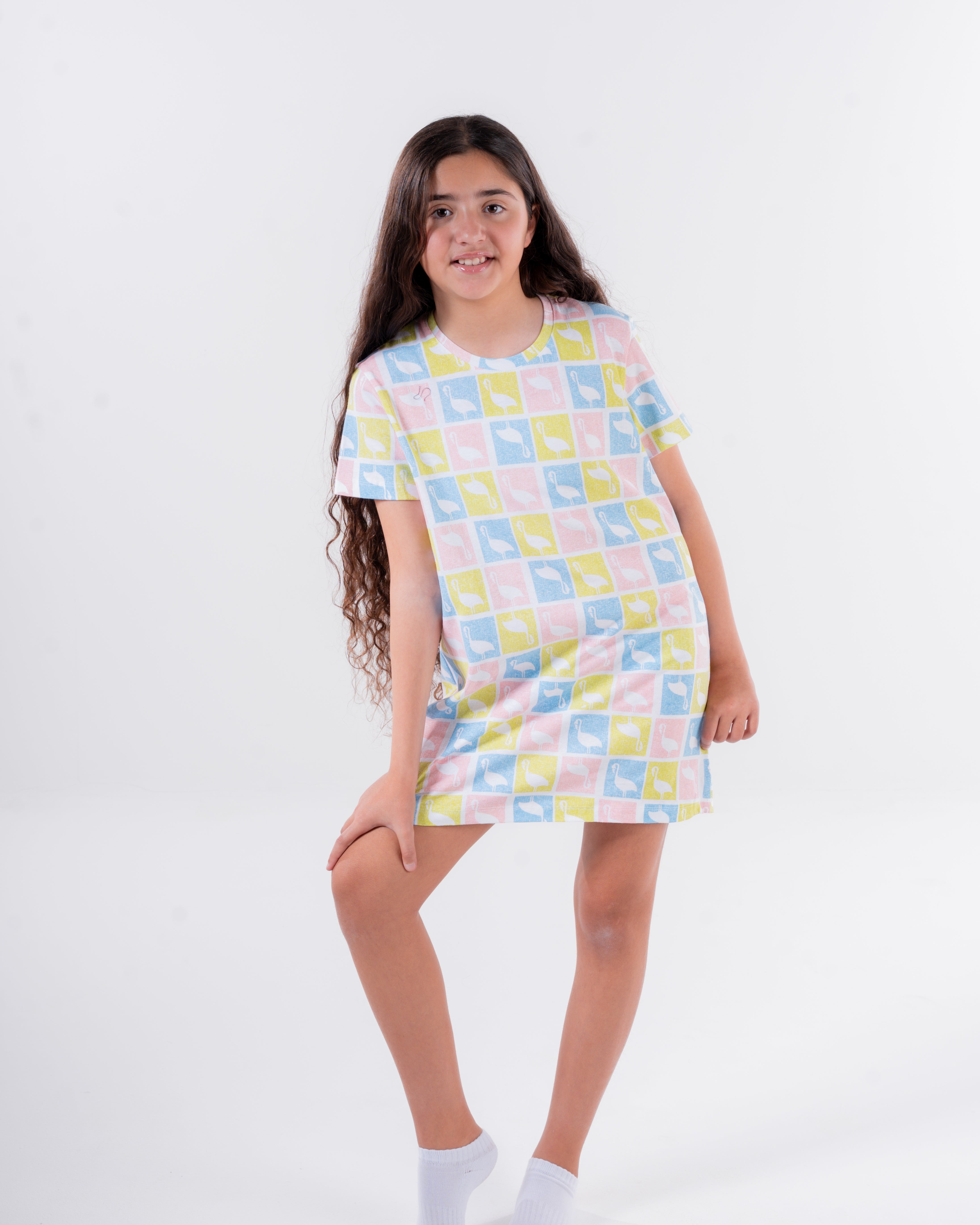 Girls Printed Flamingo Nightgown