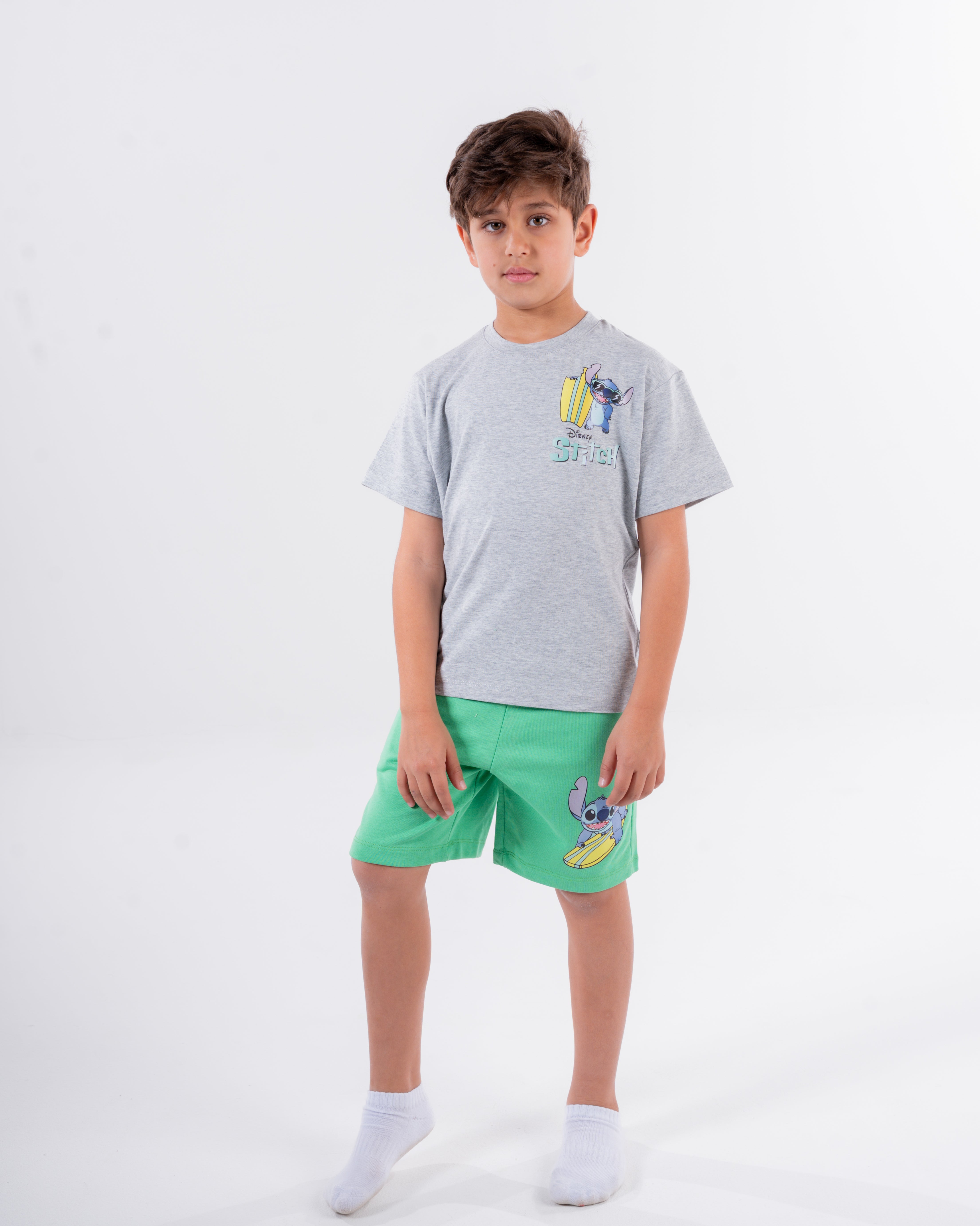 Boys Printed Stitch Half Sleeves Pyjama