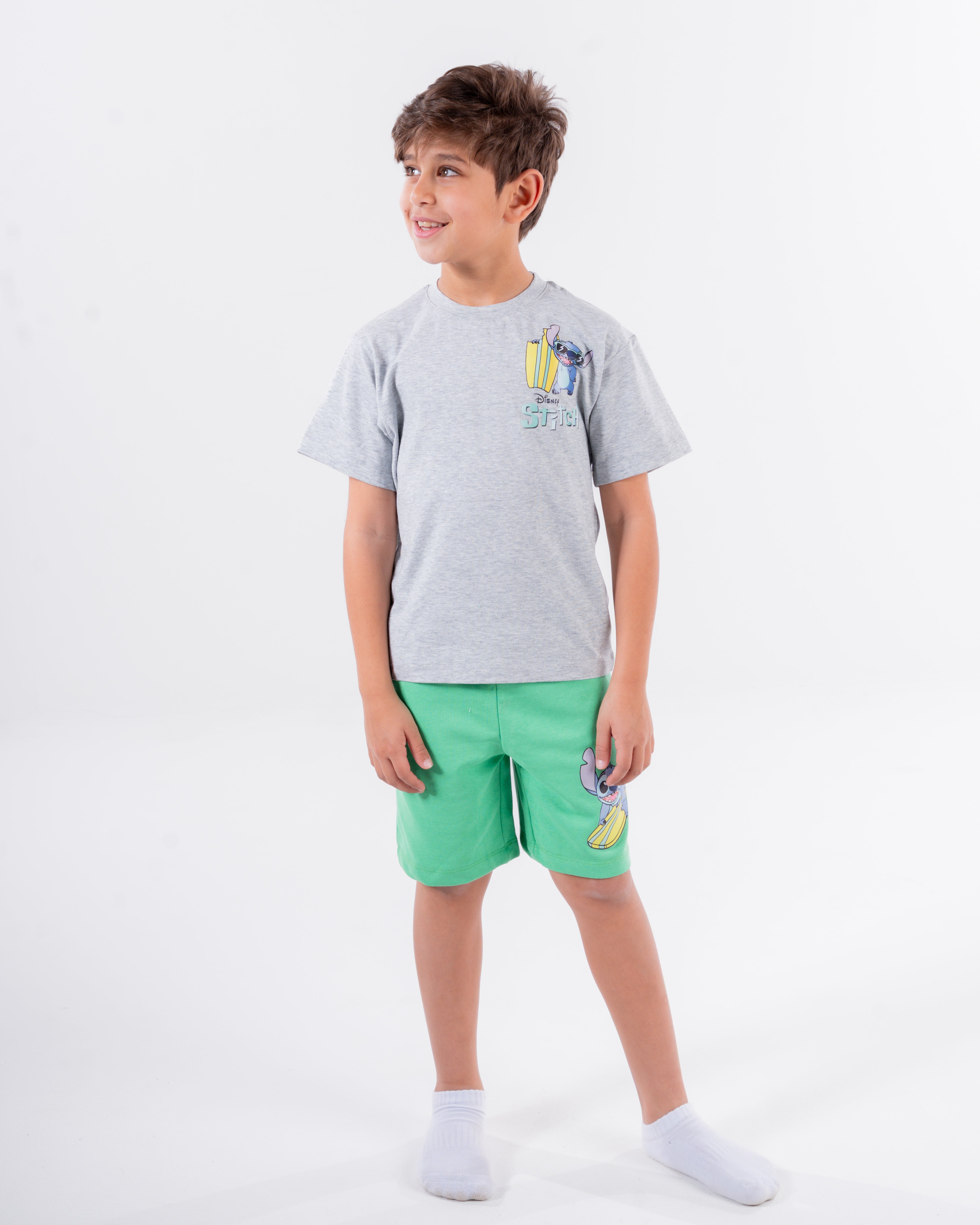 Boys Printed Stitch Half Sleeves Pyjama