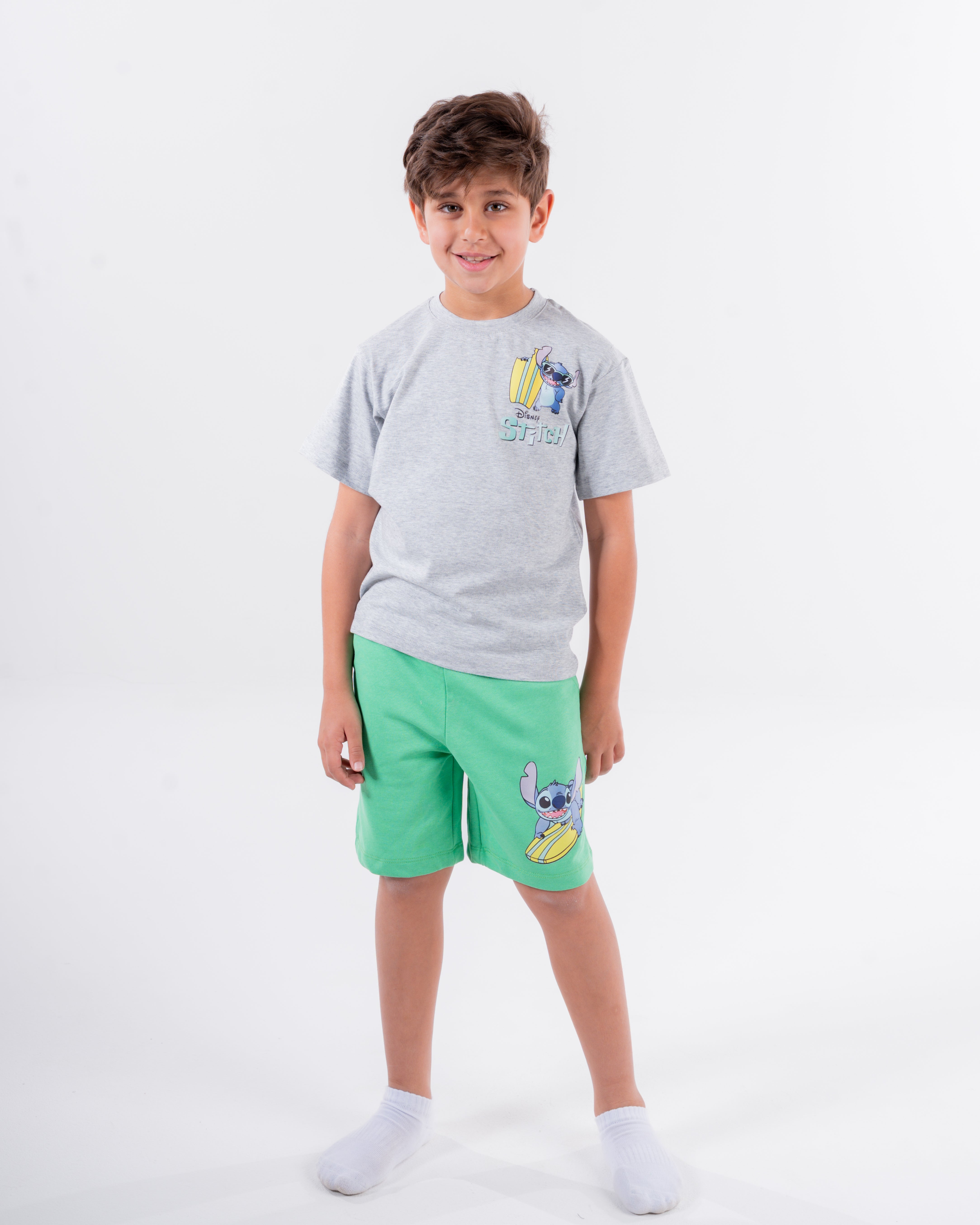 Boys Printed Stitch Half Sleeves Pyjama