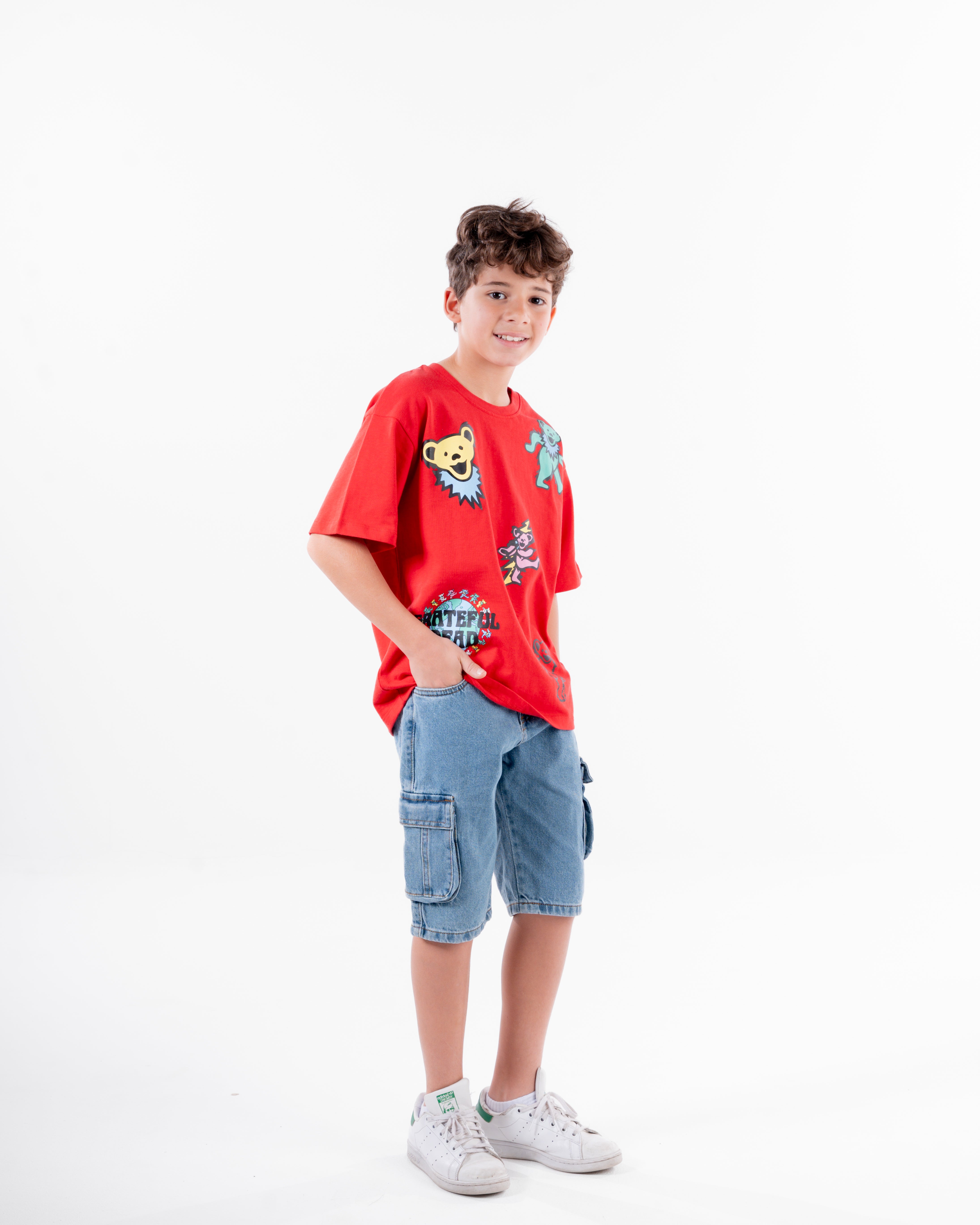 Boys Printed Half Sleeves T-Shirt Oversize