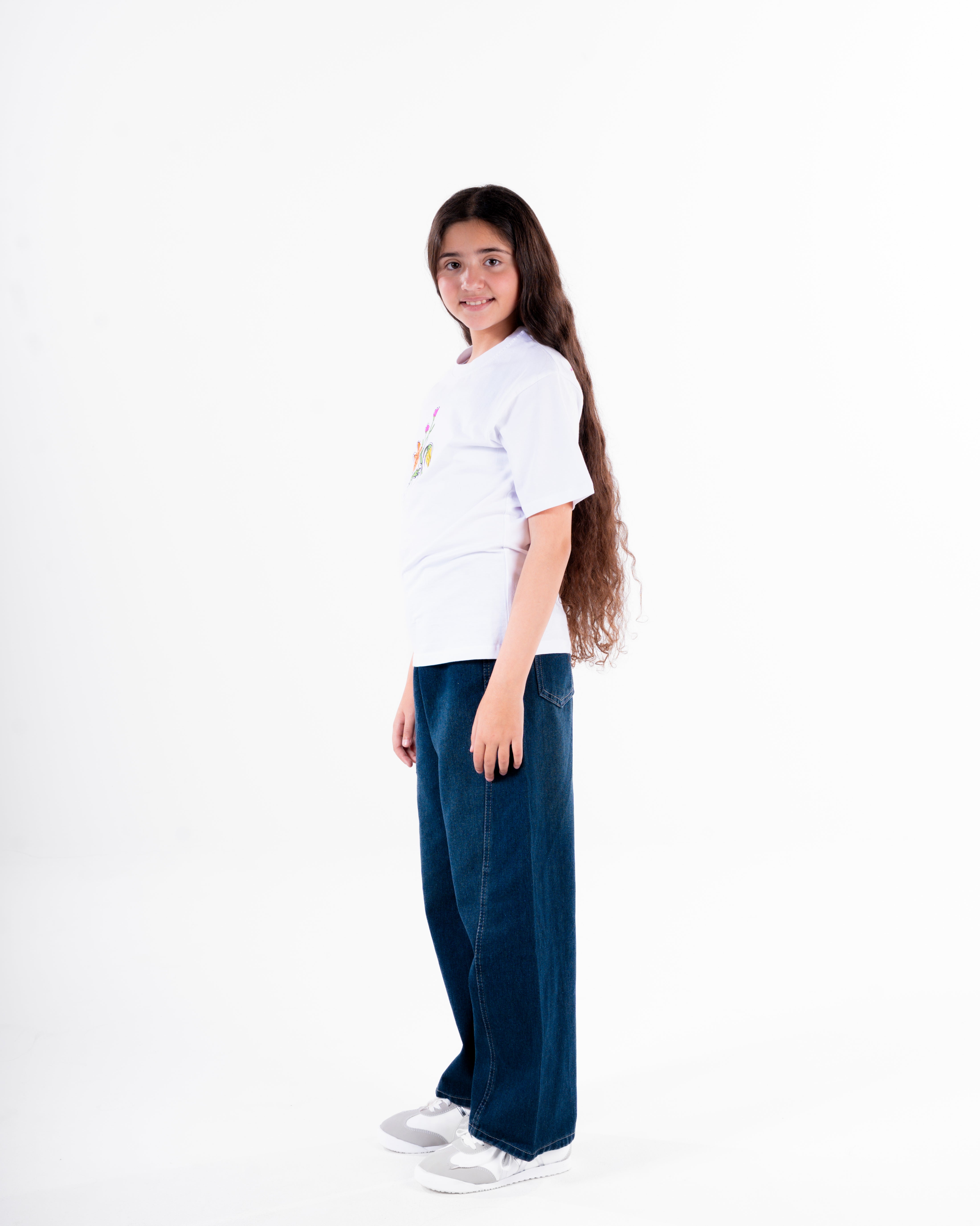 Girls Printed Half Sleeves T-Shirt