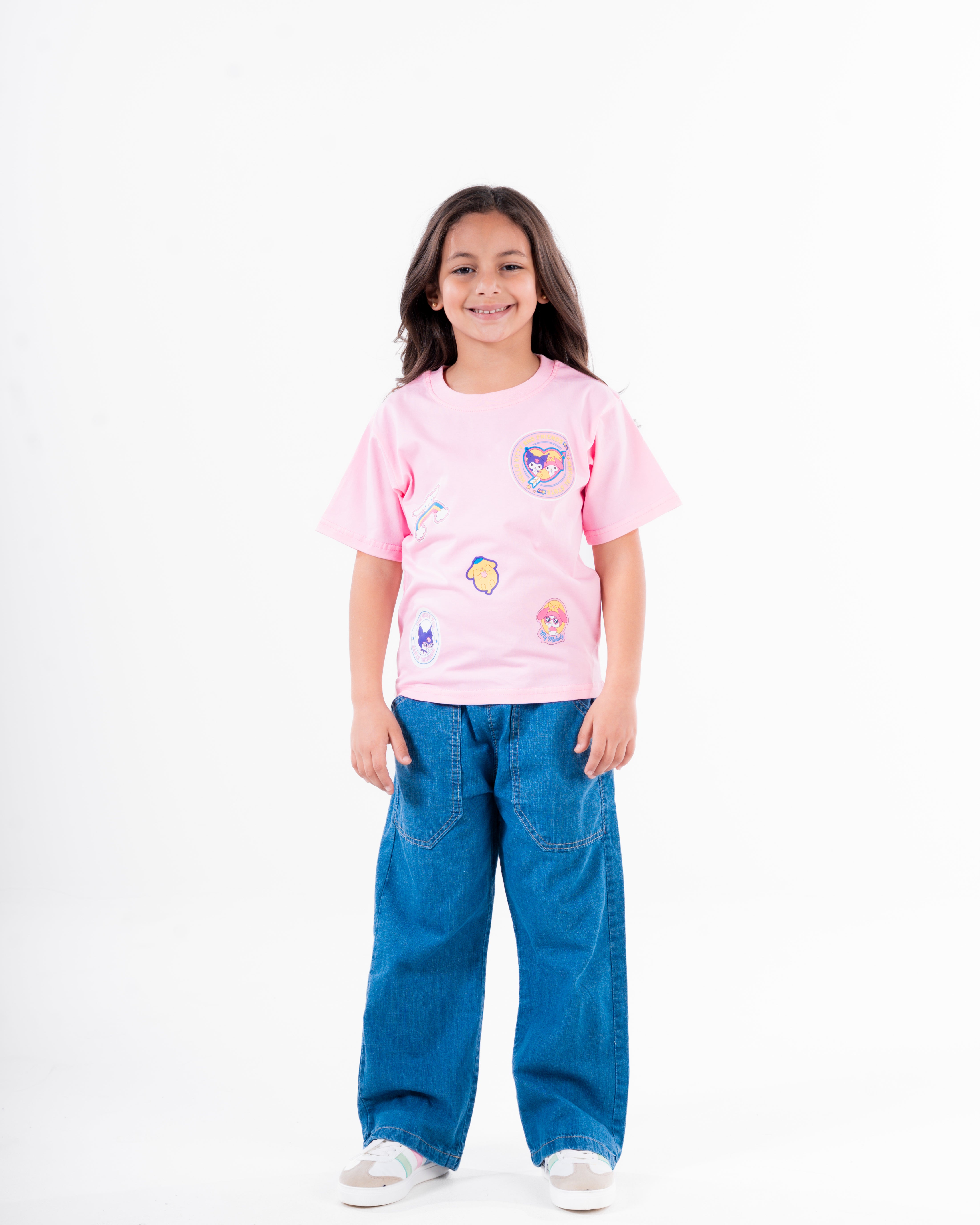 Girls Printed Half Sleeves T-Shirt