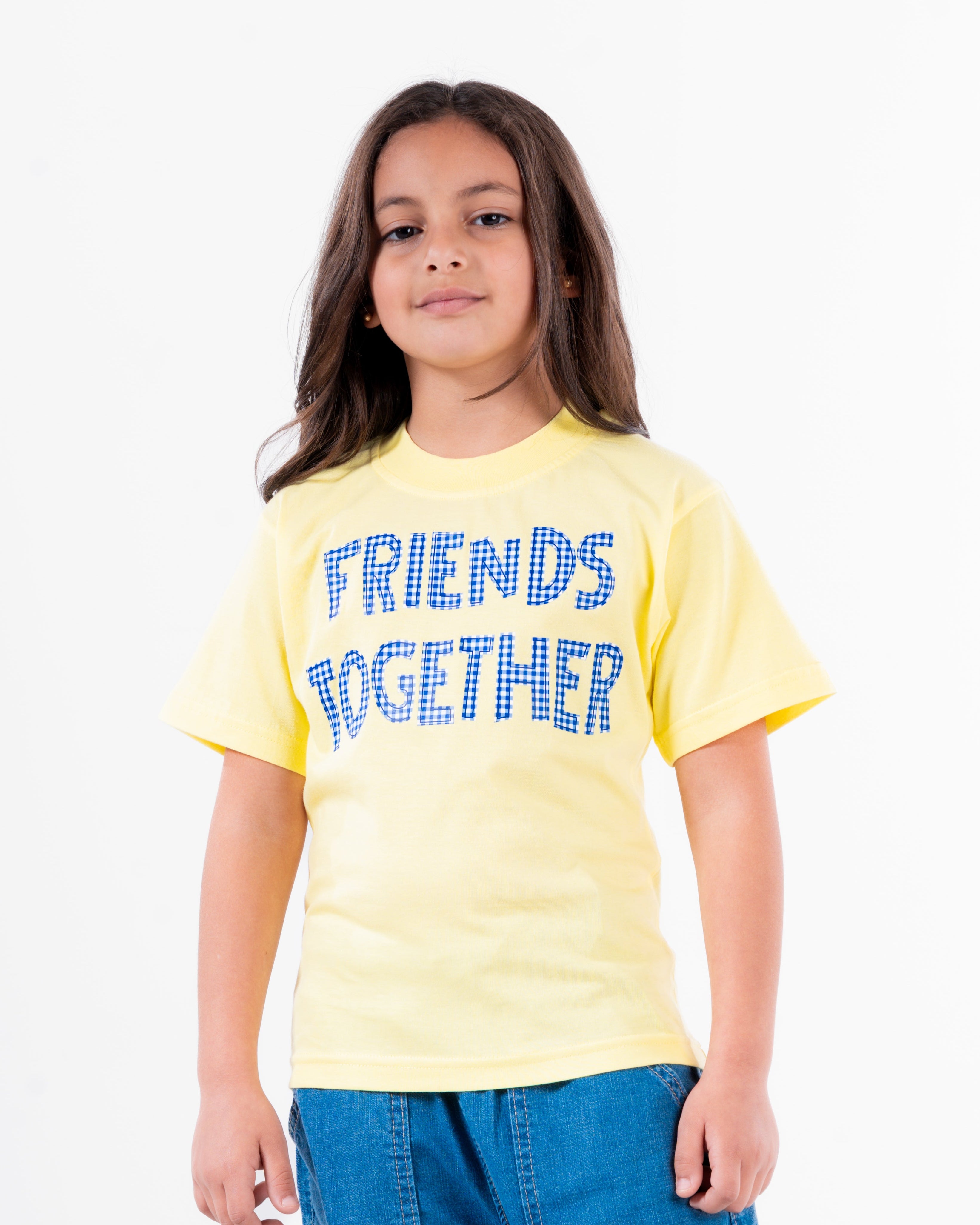 تي شيرت بناتي مطبوع Friends Together