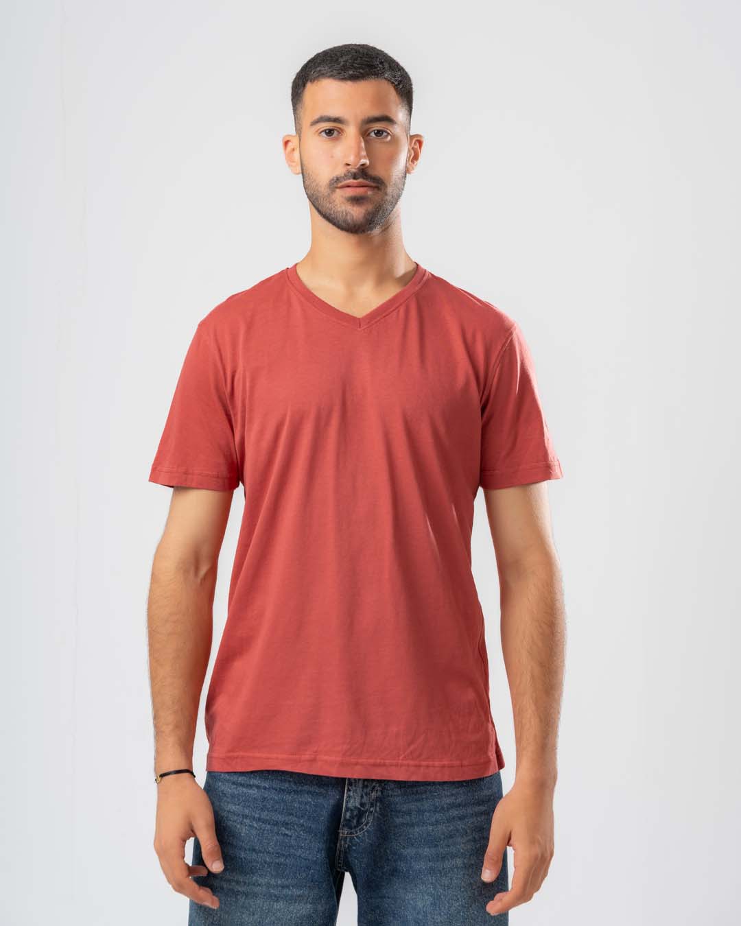 Men V-Neck Half-Sleeves T-Shirt