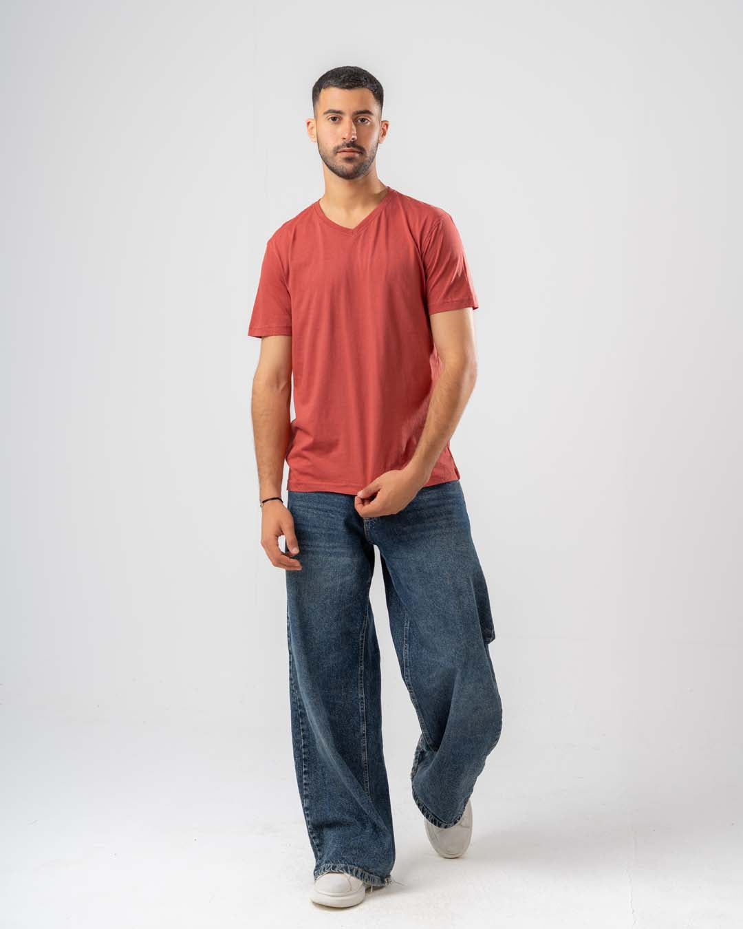 Men V-Neck Half-Sleeves T-Shirt