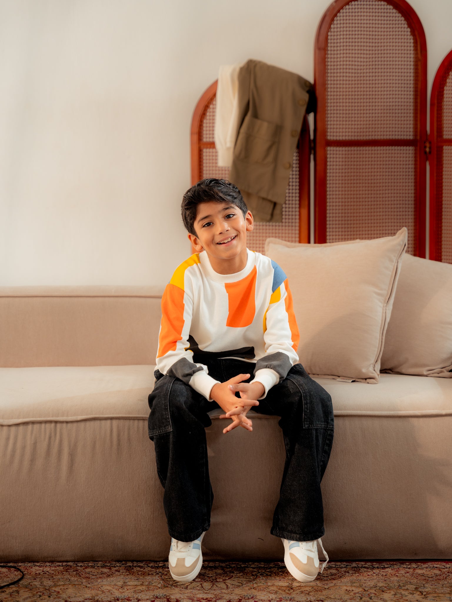 Abstract Color Sweat Shirt