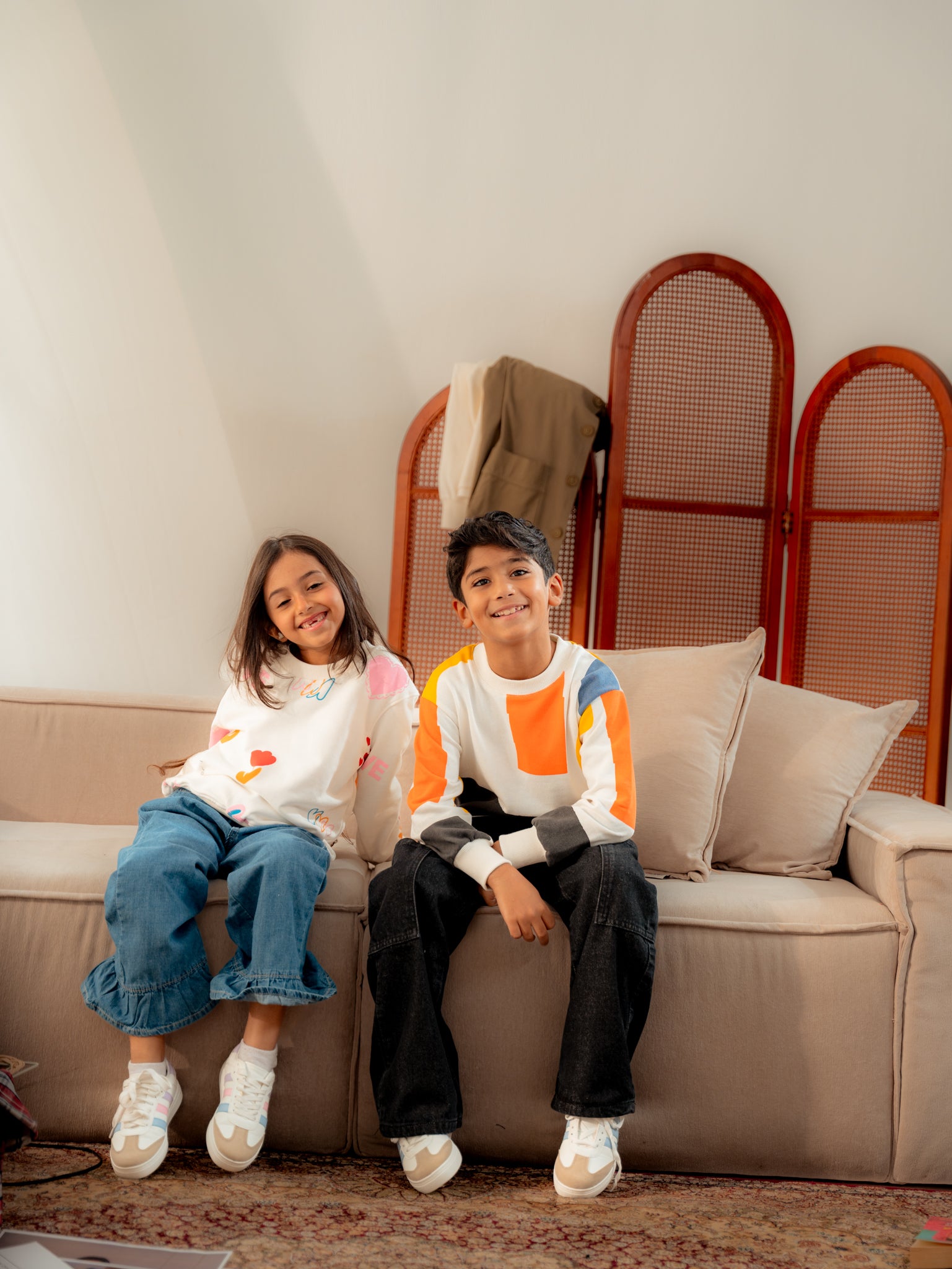 Abstract Color Sweat Shirt