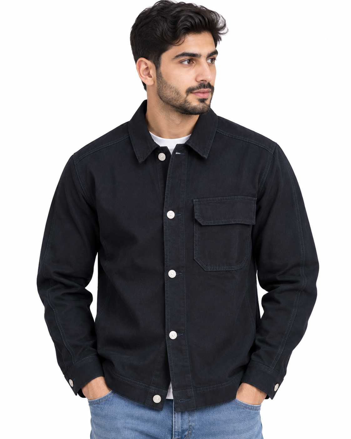Men Gabardine Jacket W/1Pocket