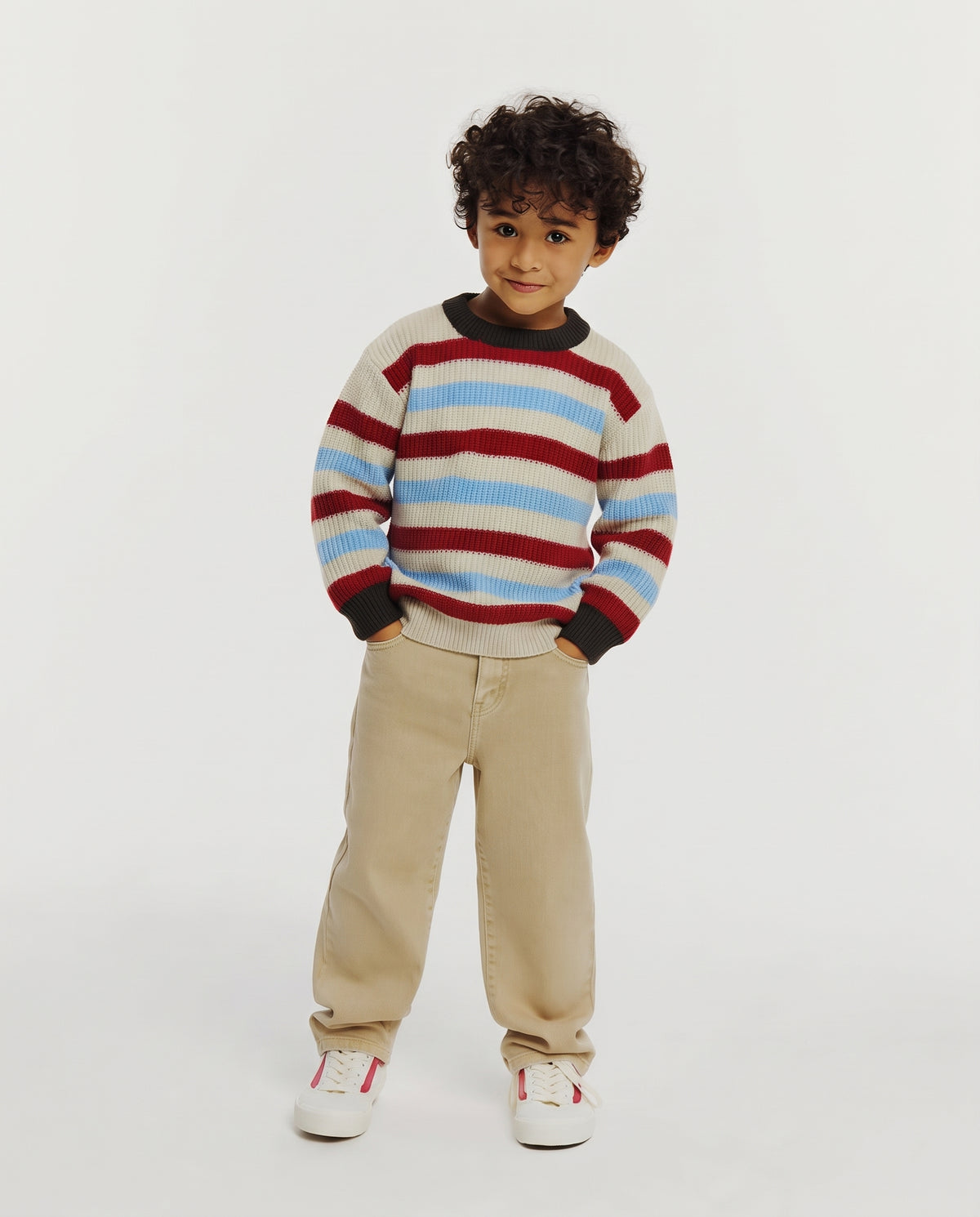 Boys Stripped Pullover Round Neck