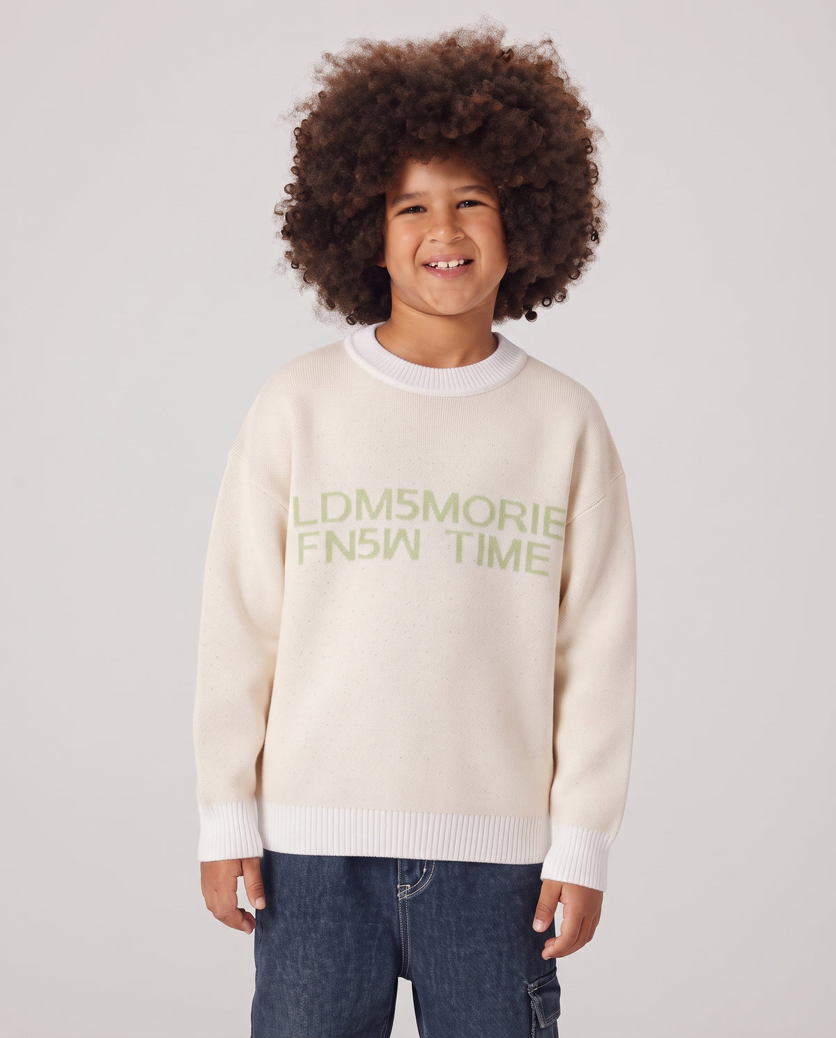 Boys Jaqured Round neck Pullover