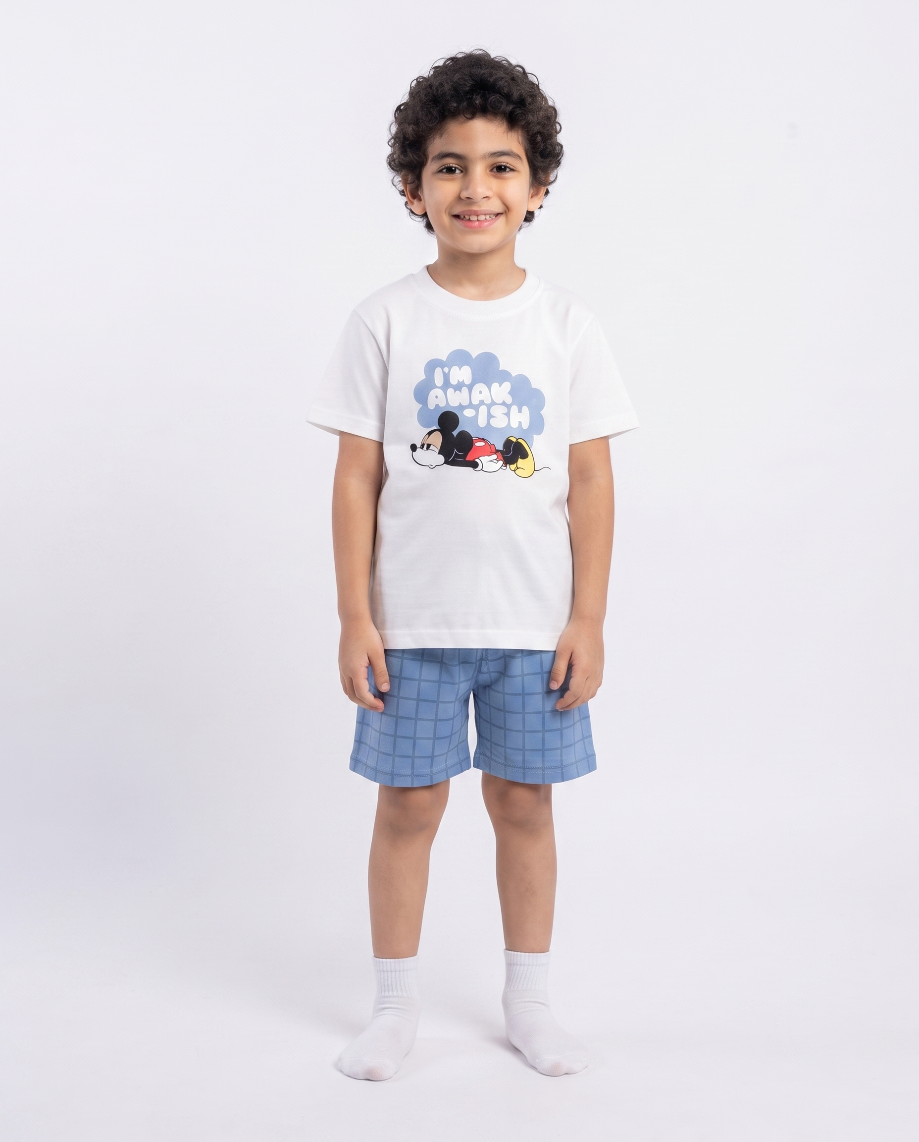Boys Printed Half Sleeves Pyjama W/short