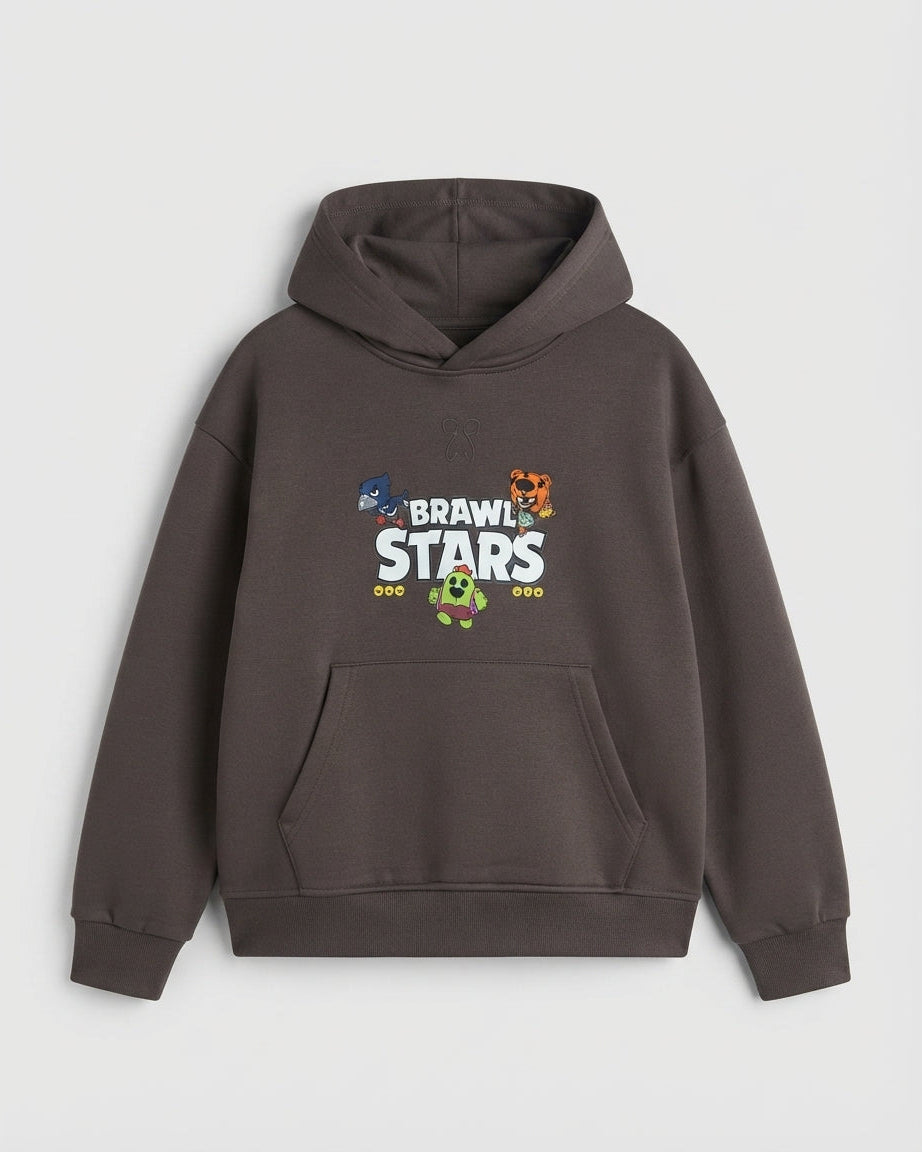 Boys Hodded Printed Brawl Stars Sweatshirt