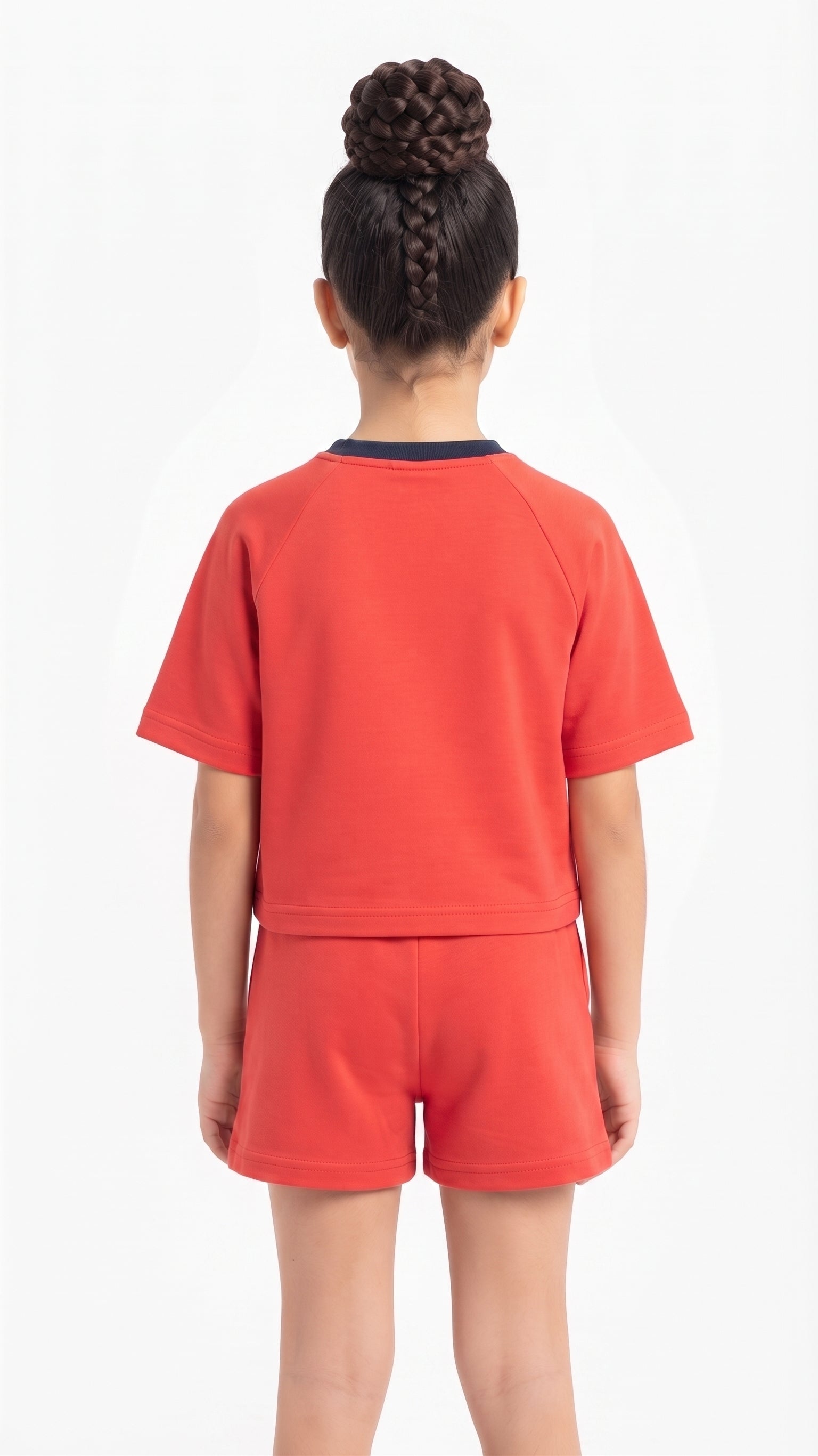 Girls Printed Half Sleeves Training Suit