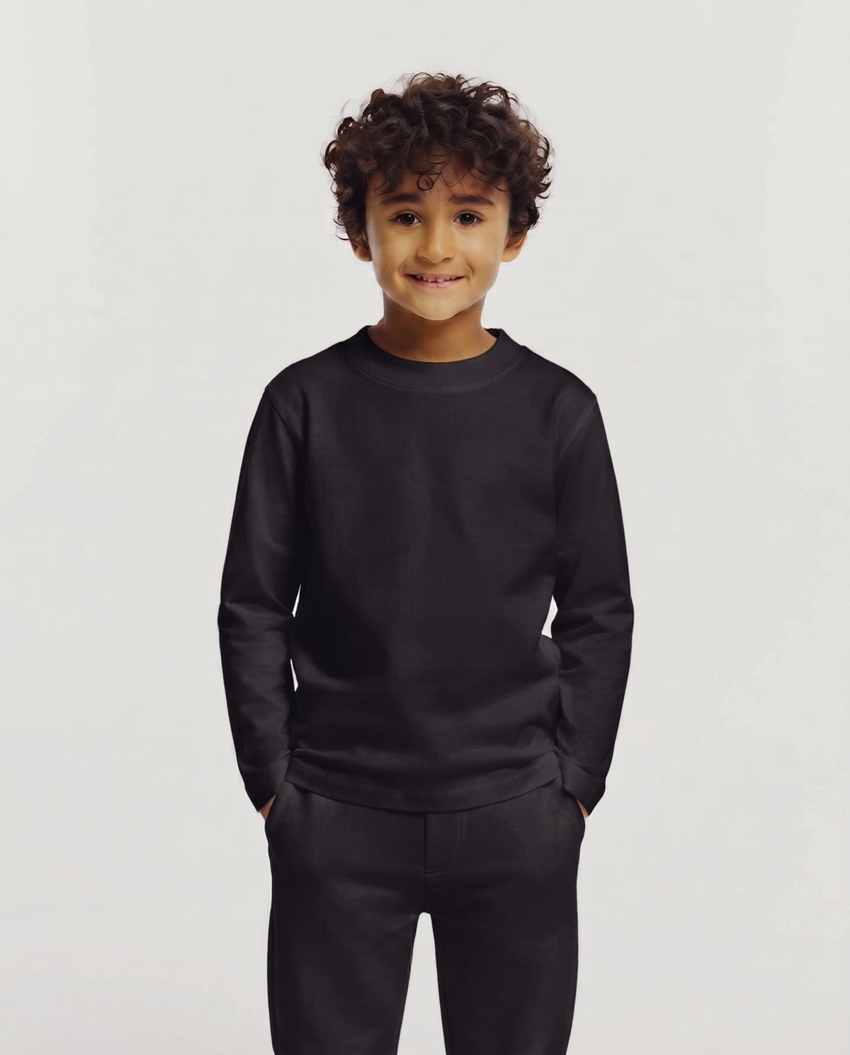 Boys Plain Long Sleeves T-Shirt