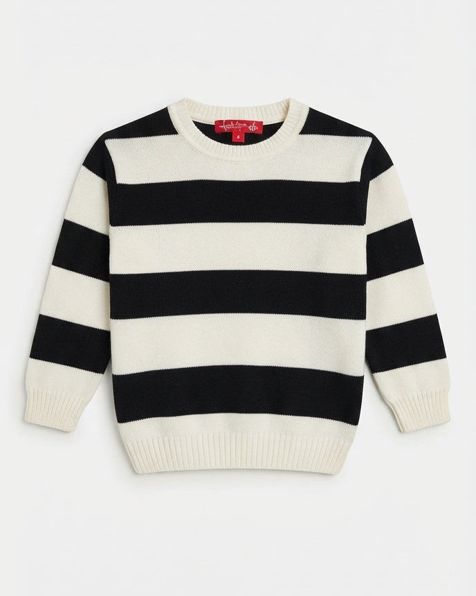 Boys Stripped Round Neck Pullover