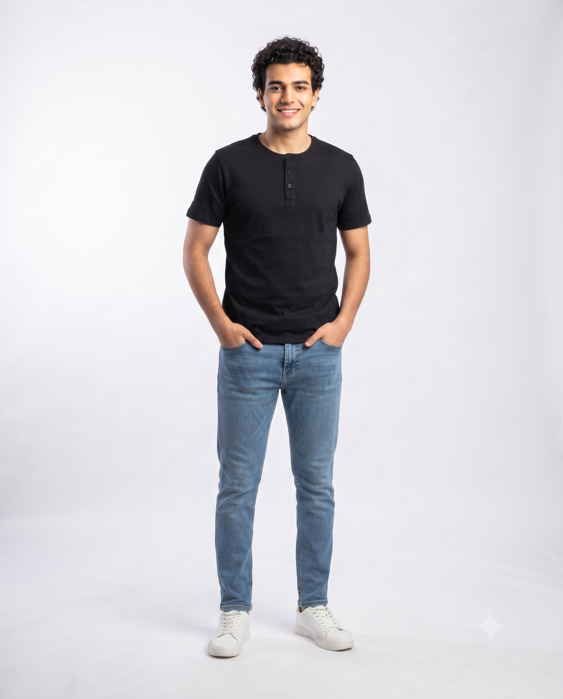 Men Plain Half Sleeves Jaqured T-shirt