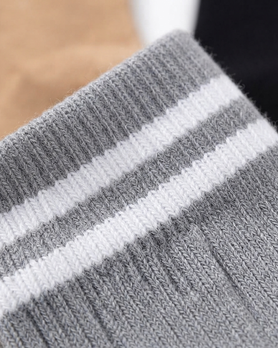 Men Long Stripped Cotton Socks Pack3