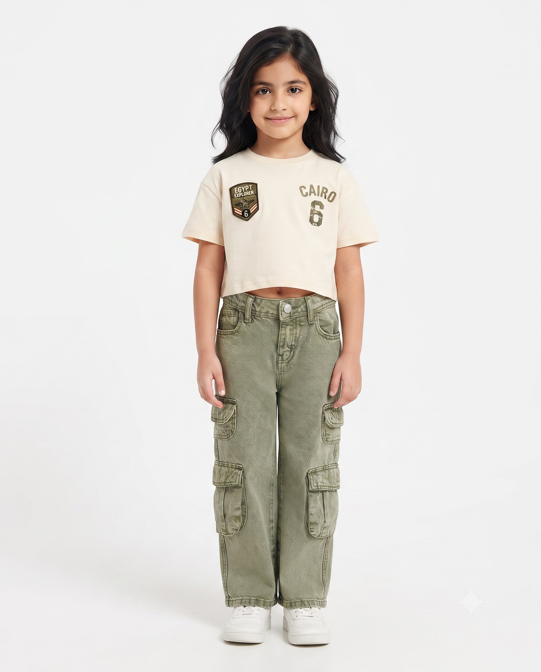 Girls Cargo Gabardine Pant