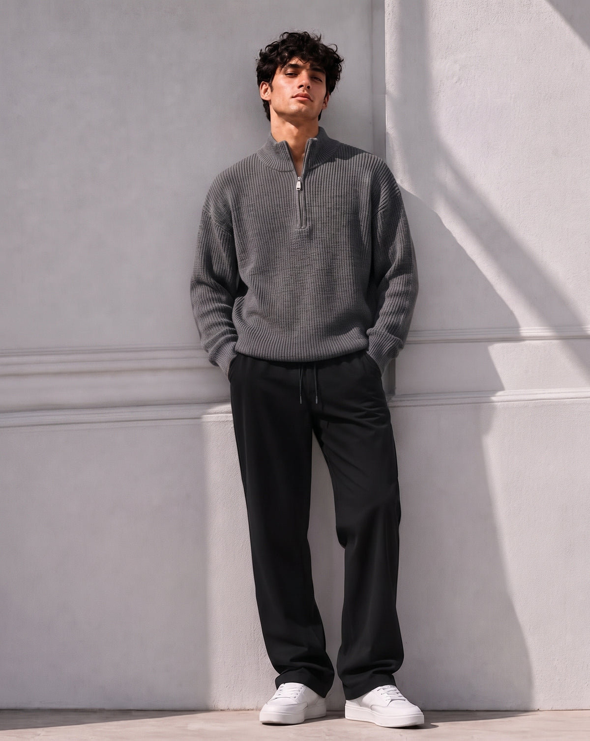 Men Half Zipper Pullover