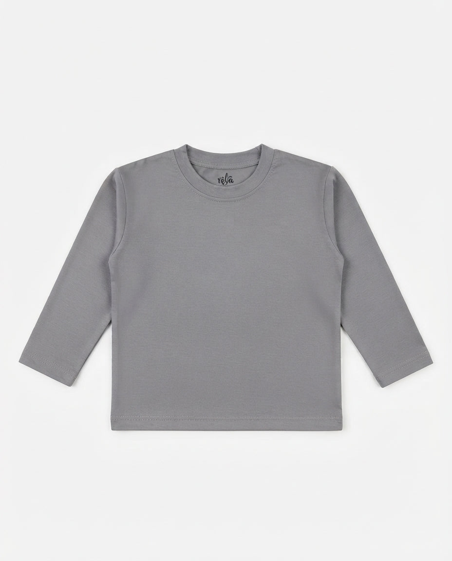 Boys Plain Long Sleeves T-Shirt