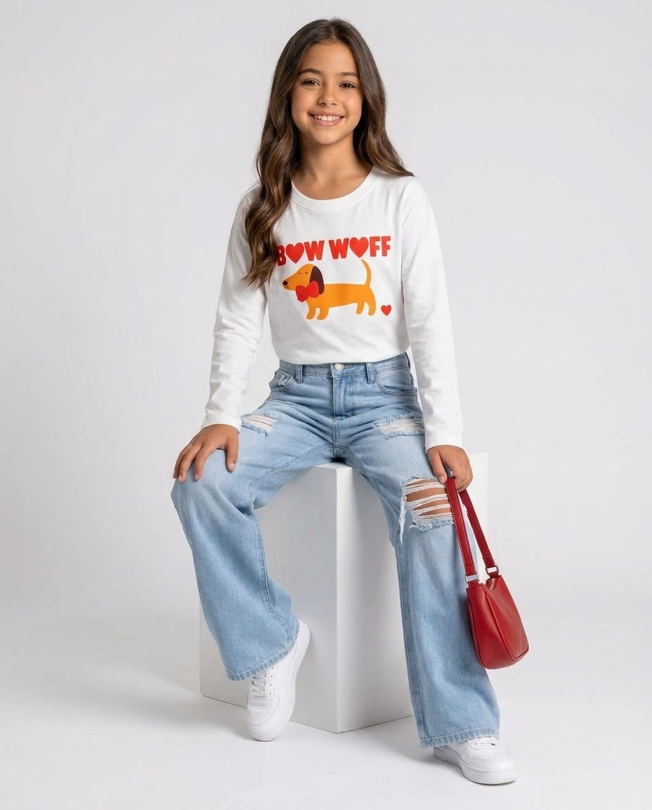 Girls Printed Long Sleeves T-Shirt