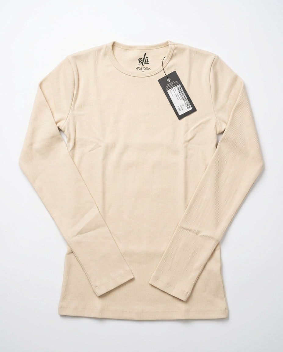 Women Plain Long Sleeves Basic T-shirt