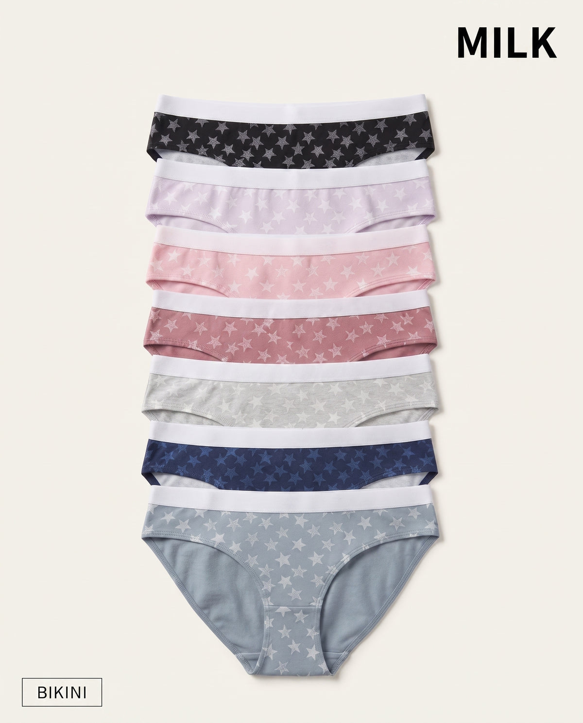 Women Plain Underwear Daily 7pcs