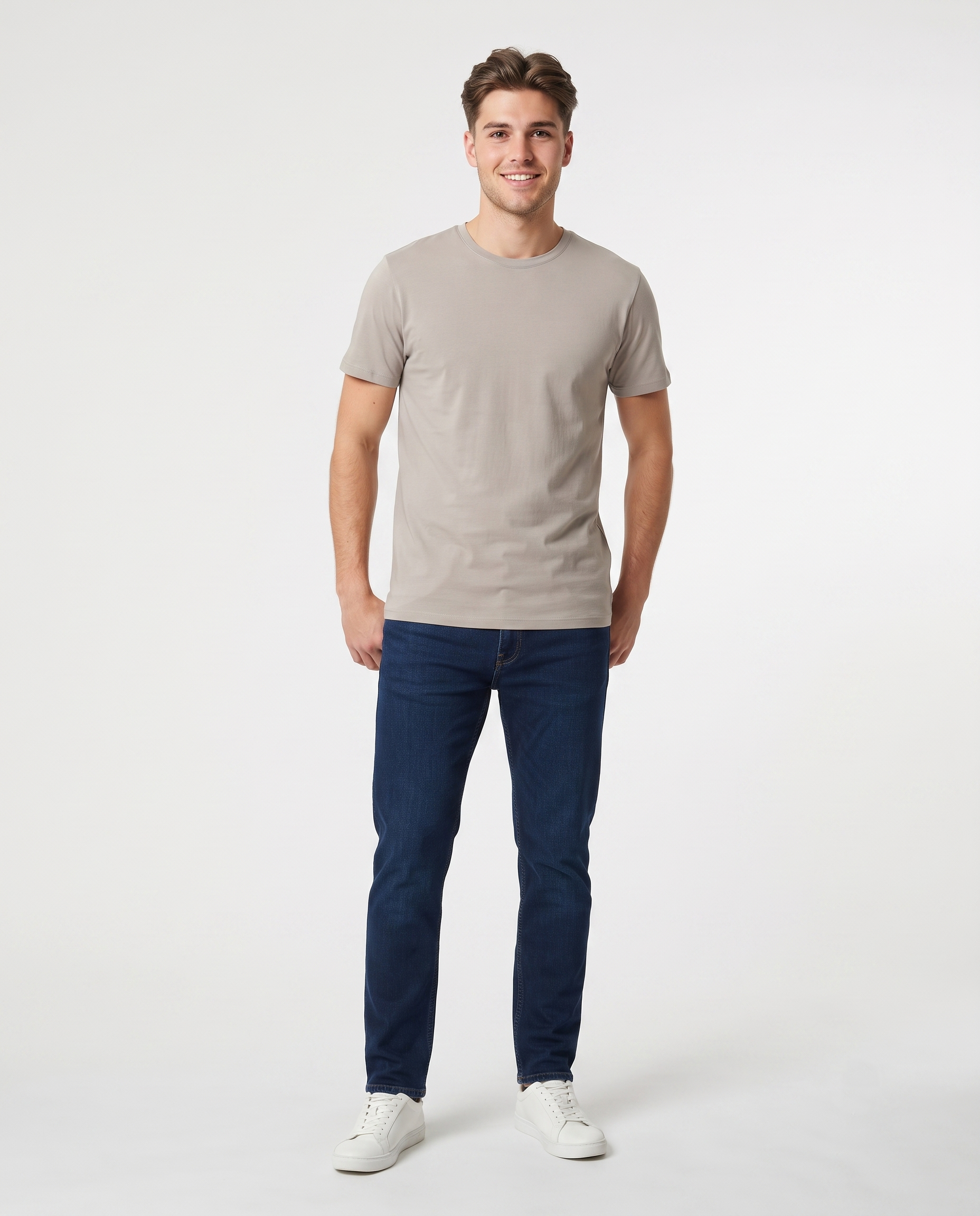 Men Plain Half Sleeves T-shirt