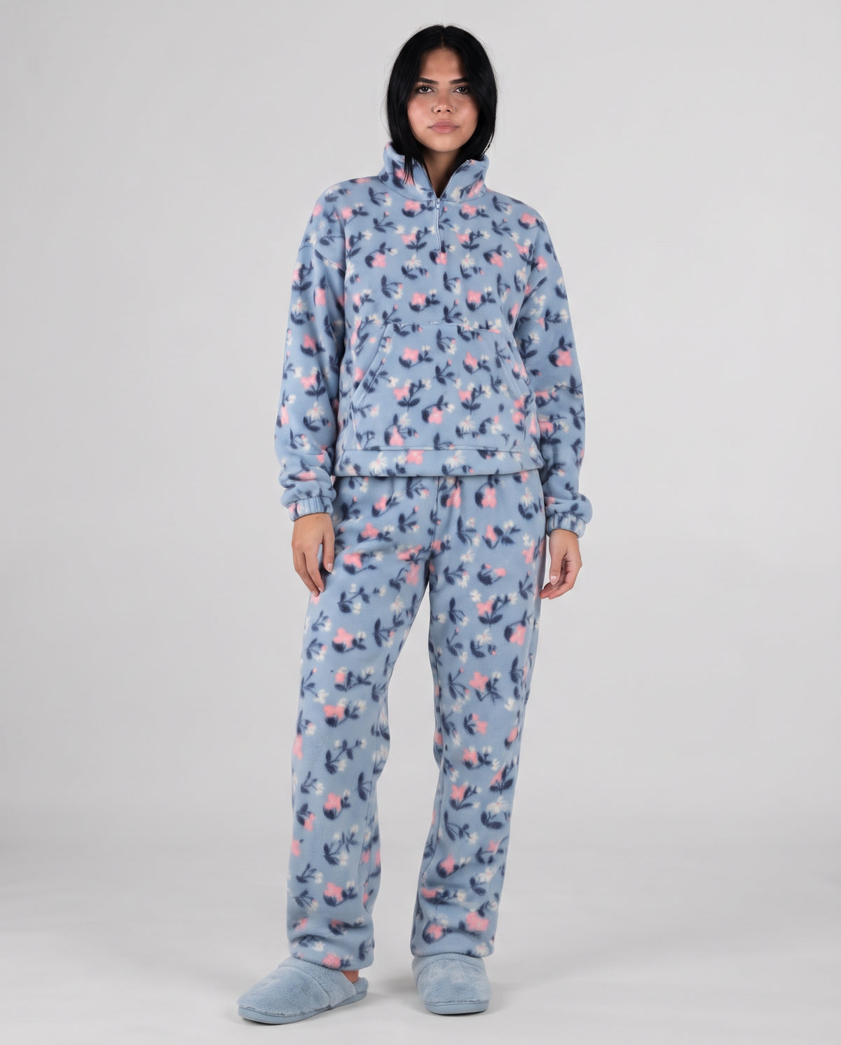 Women Pyjama W/Half Zipper