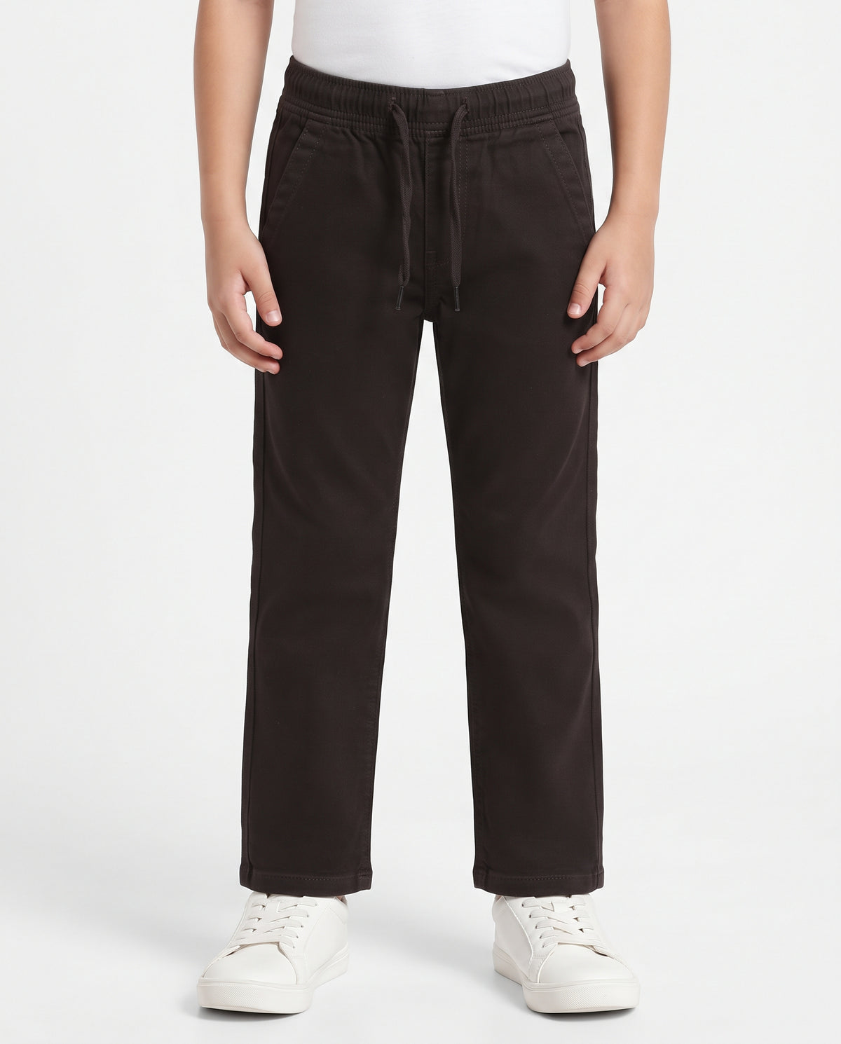 Boys Regular Fit Gabardine Pant