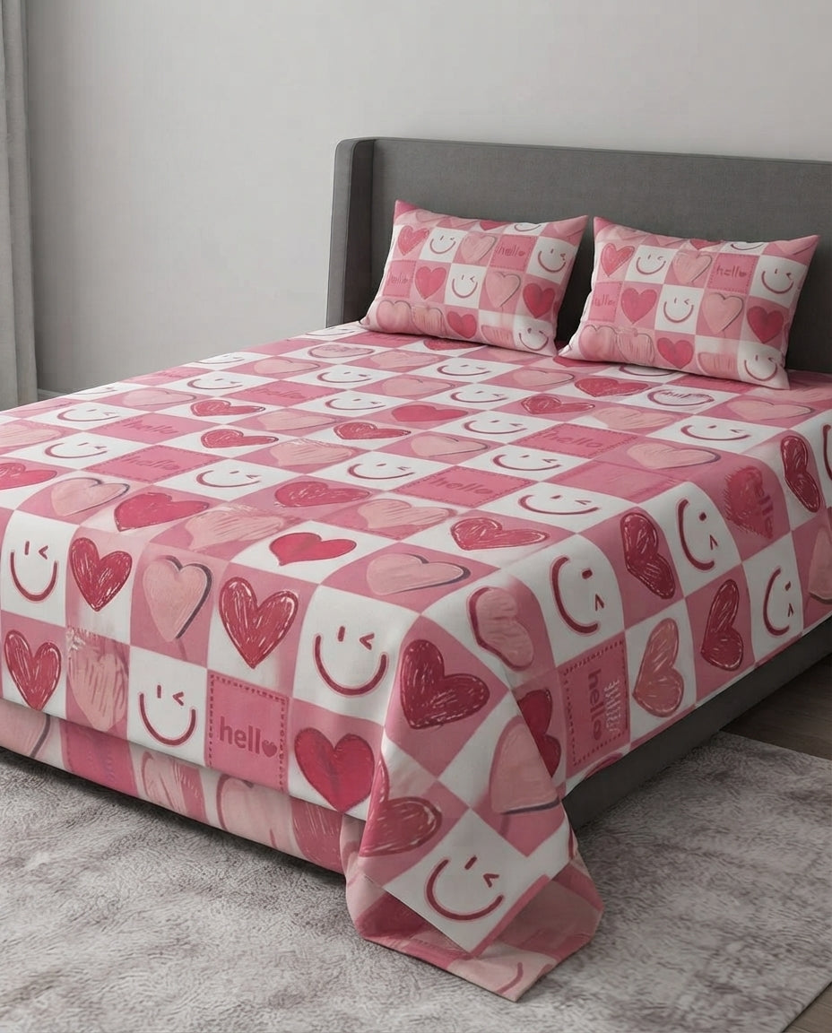 Cotton Flat Sheet Set 3pc 240*260CM